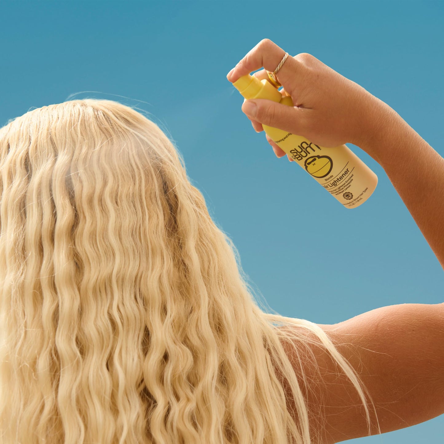 Sun Bum Hair Lightener Spray - For Blonde to Medium Brown Hair Types - UV Protecting - Enriched with Pineapple and Meyer Lemon - Vegan - 4 oz