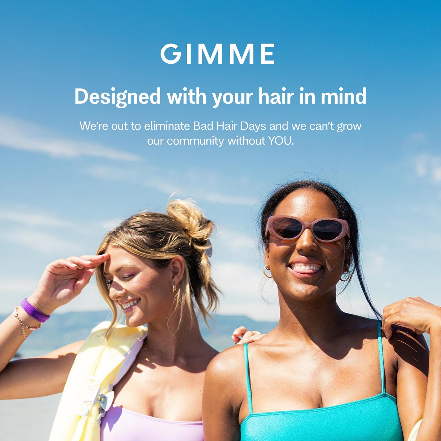 Gimme Beauty Medium Hair Bands – Seamless Nylon & Spandex, No-Snag, No-Dent Ponytail Holders for All Hair Types, Dark Brown (12 Pack)