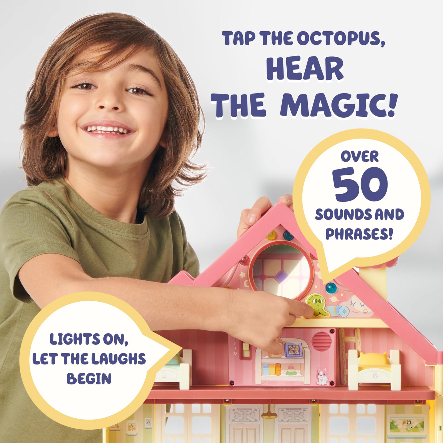 Bluey House Playset for Kids, XL Ultimate Interactive Lights and Sounds Playhouse Toys, Includes Dance Floor, Bluey Toys Set Ages 3+, Amazon Exclusive