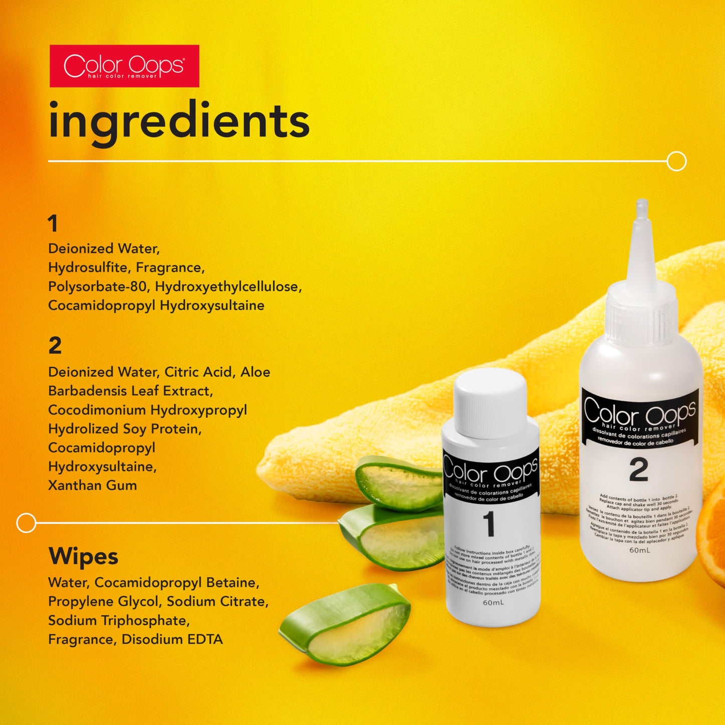 Color Oops Extra Conditioning Hair Color Remover and Remover Wipes Bundle, Gently and Safely Remove Permanent & Semi-Permanent Dye from Hair and Skin