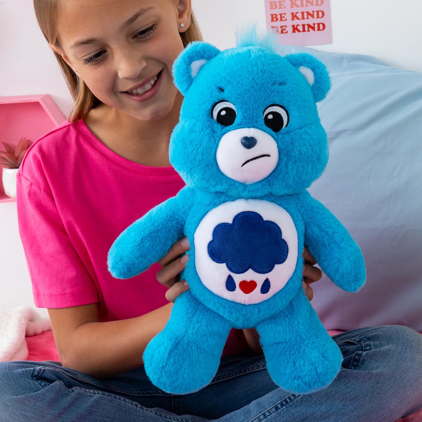Care Bears 14” Grumpy Bear Plush - Super Soft Blue Stuffed Animal Toy for Kids, Collectors & Gift Giving (Holidays, Birthdays & More)