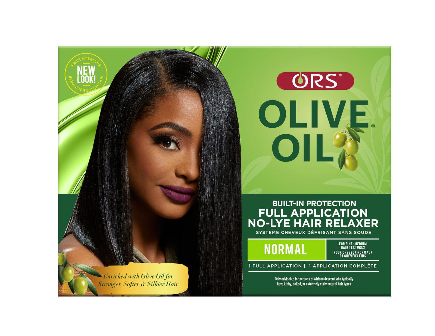ORS Olive Oil Built-In Protection Full Application No-Lye Hair Relaxer Normal Strength (Pack of 1)