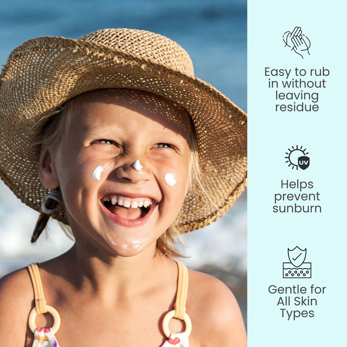 TruKid Easy On Mineral Sunscreen SPF 50 – Natural Kids & Baby Sunblock for Face & Body, Non-Toxic Zinc Oxide, Unscented, Sensitive Skin, 3.4oz FSA Eligible
