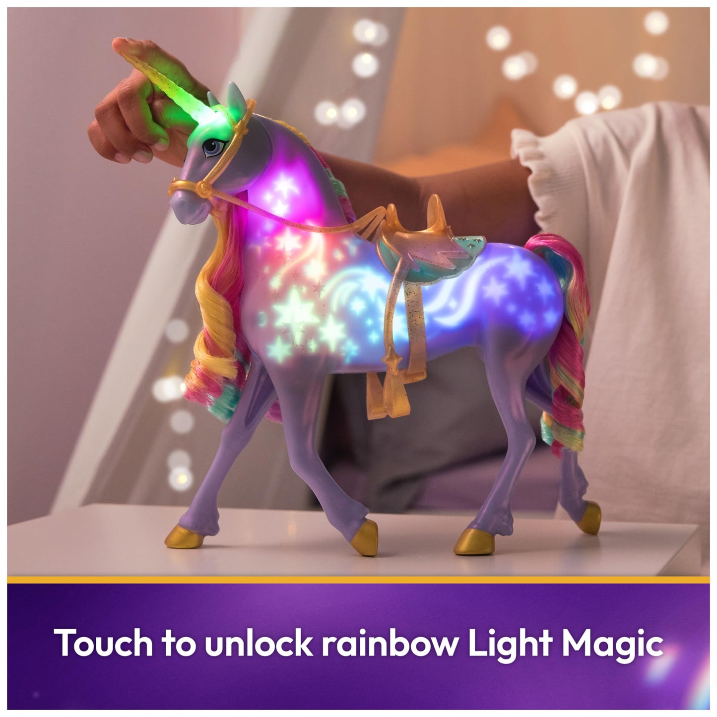 Unicorn Academy, Interactive Rainbow Light-up Wildstar with Lights, Sounds & Music, Dolls & Unicorn Toys for Girls Ages 4 and up
