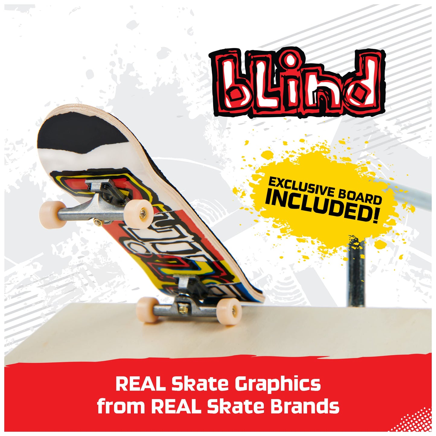 TECH DECK Performance Series Shred Pyramid Set with Metal Rail & Exclusive Blind Fingerboard, Real Wood Skatepark Toy for Kids 6+