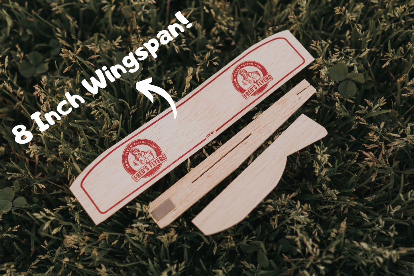 Fred's Flyers Balsa Wood Airplane Gliders – 5 Pack – Made in USA – Guaranteed to Arrive Unbroken