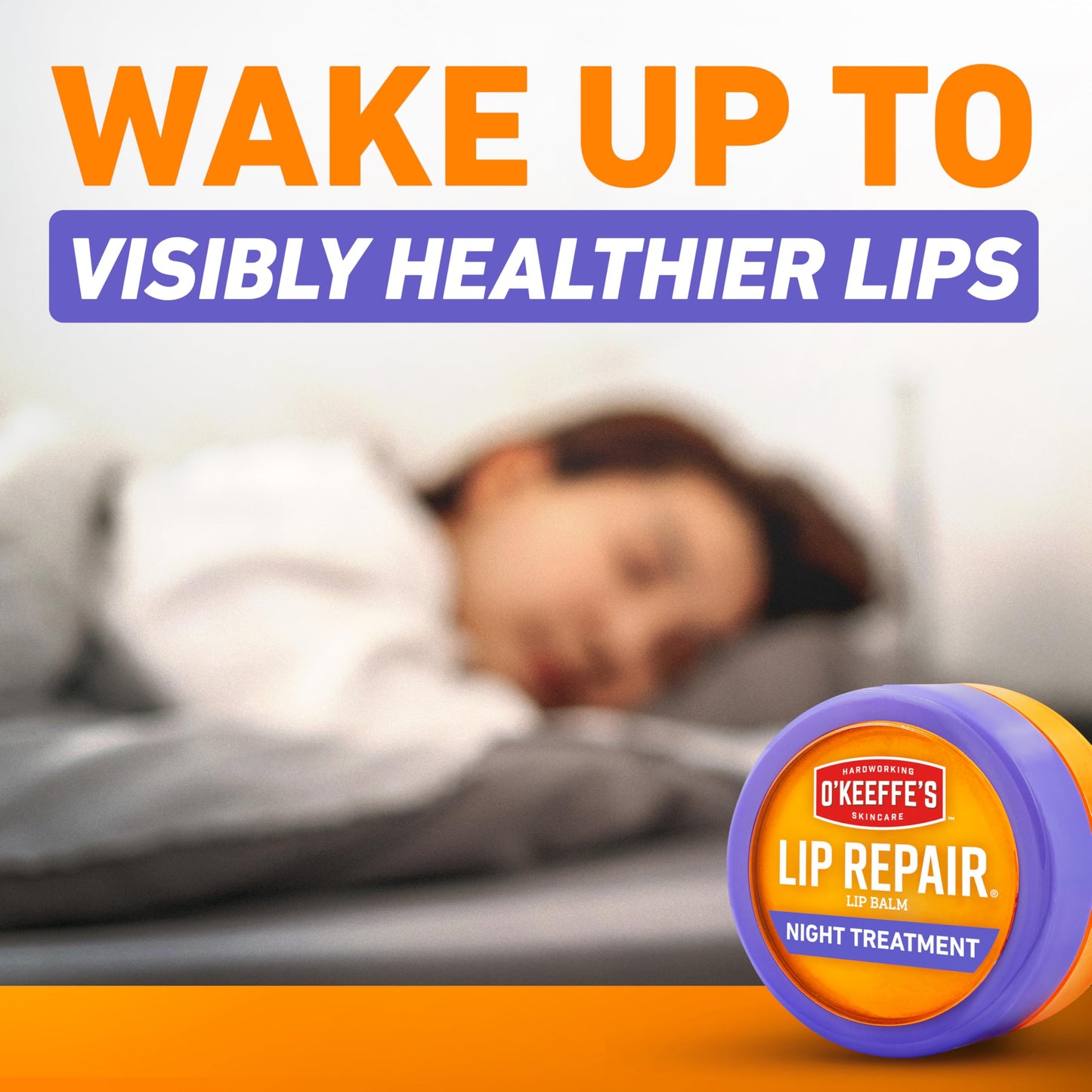 O'Keeffe's Lip Repair Night Treatment Lip Balm for Dry, Cracked Lips - 0.25 Ounce Jar (1 Pack) - Moisturizer Extremely Cracked, Dry Lips