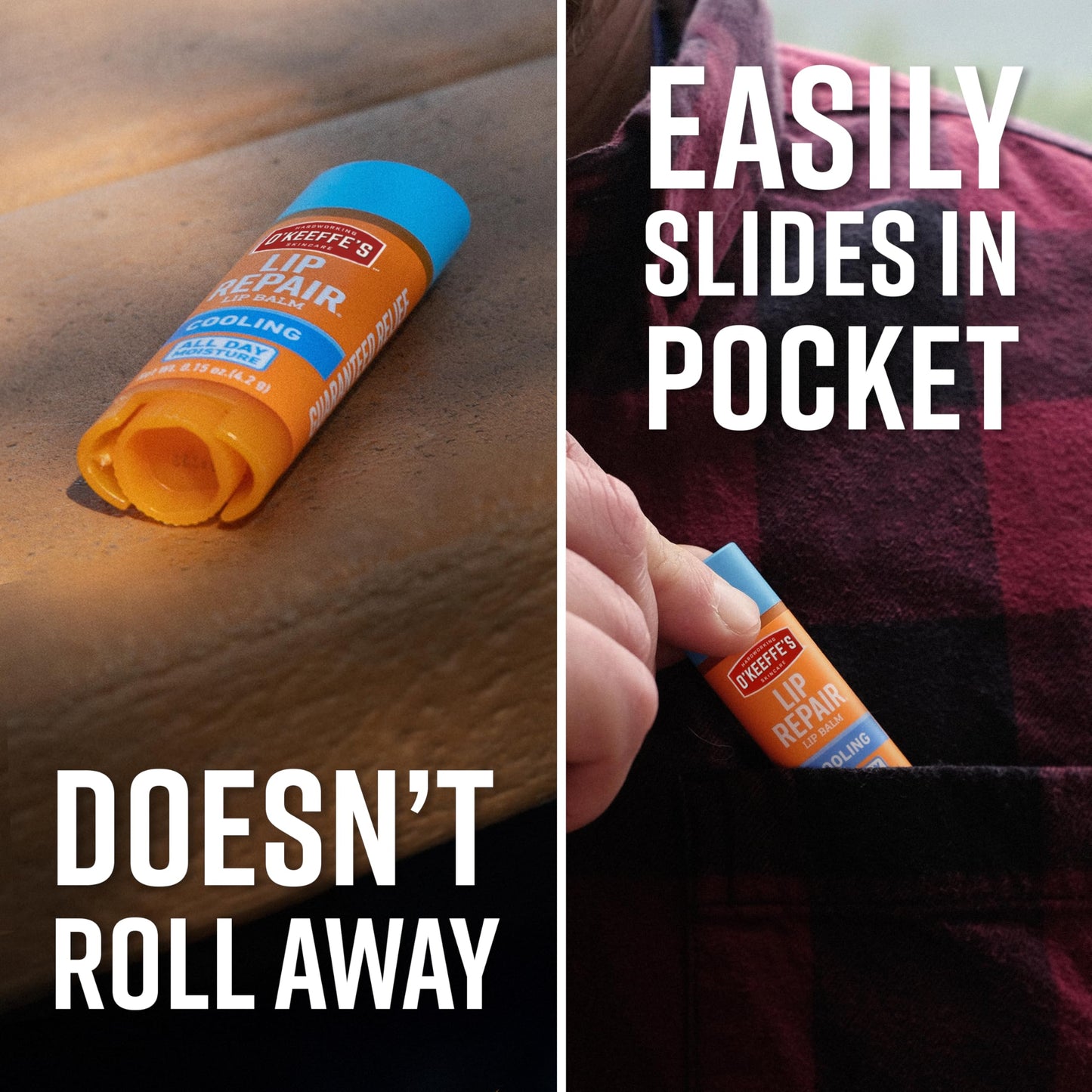 O'Keeffe's Lip Repair Lip Balm With Cooling Relief for Dry, Cracked Lips - Stick (Twin Pack) - Moisturizer for Extremely Cracked, Dry Lips