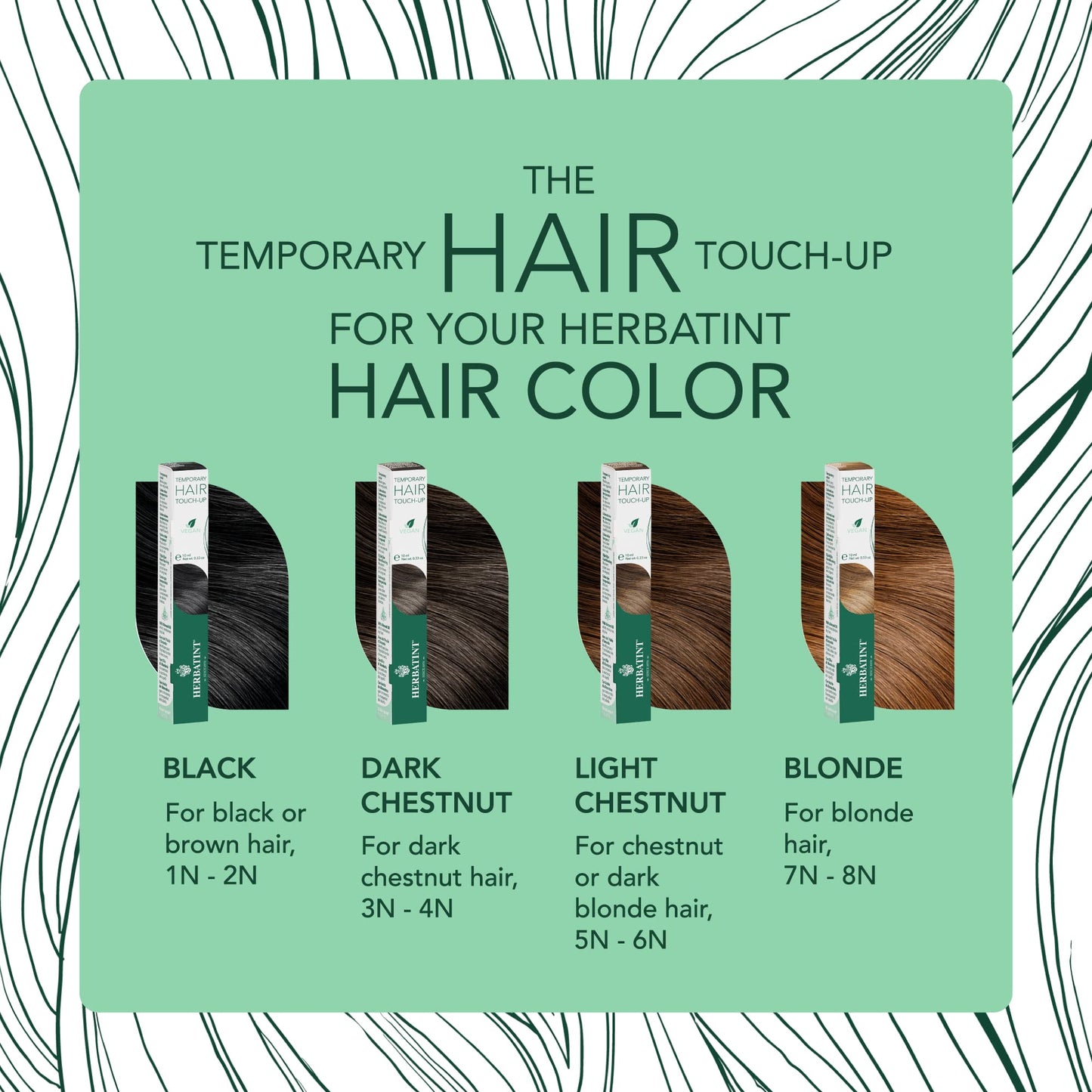 Herbatint Temporary Hair Touch-Up for Blonde Hair - Instantly Covers Grey Roots with Precision Brush, Natural Look, Vegan Formula, 0.33 oz