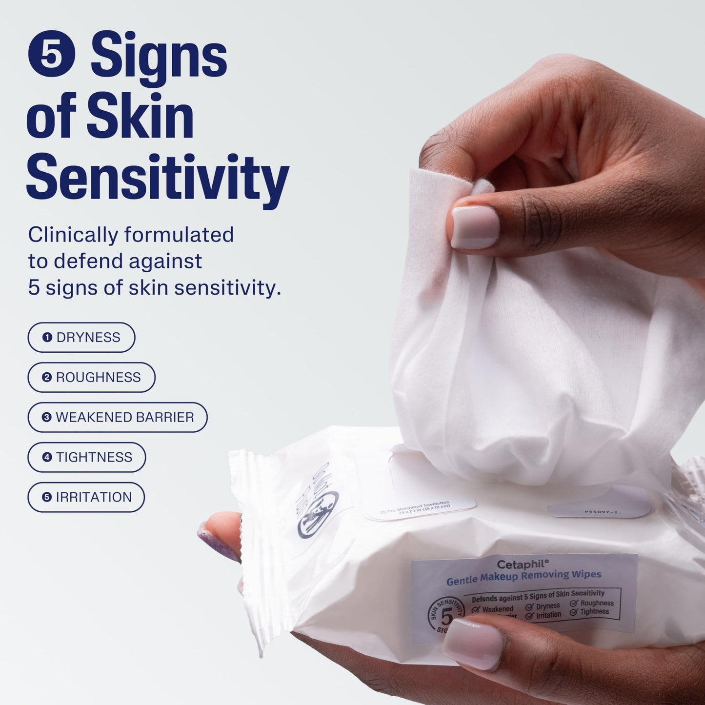 Cetaphil Gentle Makeup Removing Face Wipes, Daily Cleansing Facial Towelettes Gently Remove Makeup, Fragrance and Alcohol Free, 25 Count