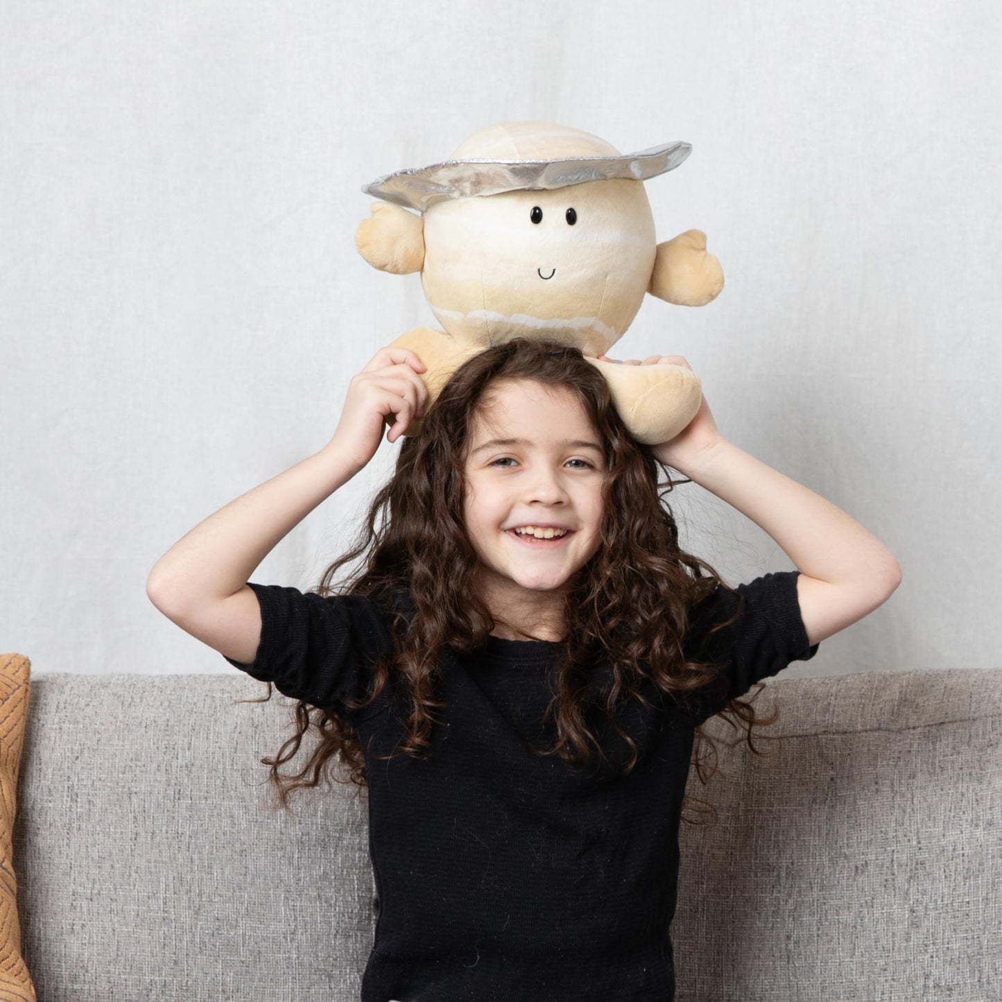 Celestial Buddies Saturn Plush | 10" Soft Stuffed Planet Toy with Fun Facts Tag | STEM Learning Space Gift for Kids & Classrooms