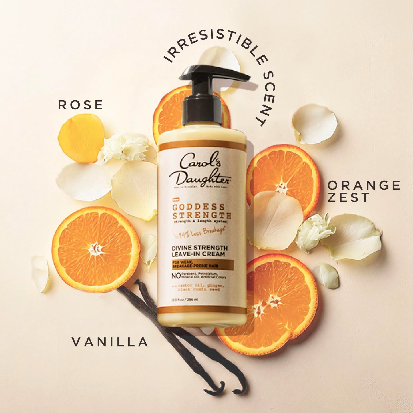 Carol's Daughter Goddess Strength Leave In Conditioner Cream, 10 Fl Oz - Strengthening and Moisturizing for Wavy, Curly Hair