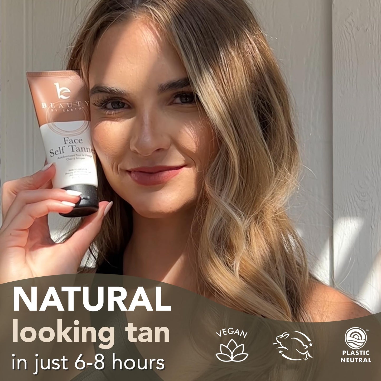 USA Made Natural & Organic Face Tanner - Non-Toxic Gradual Self-Tanning Lotion & Sunless Moisturizer for Women & Men