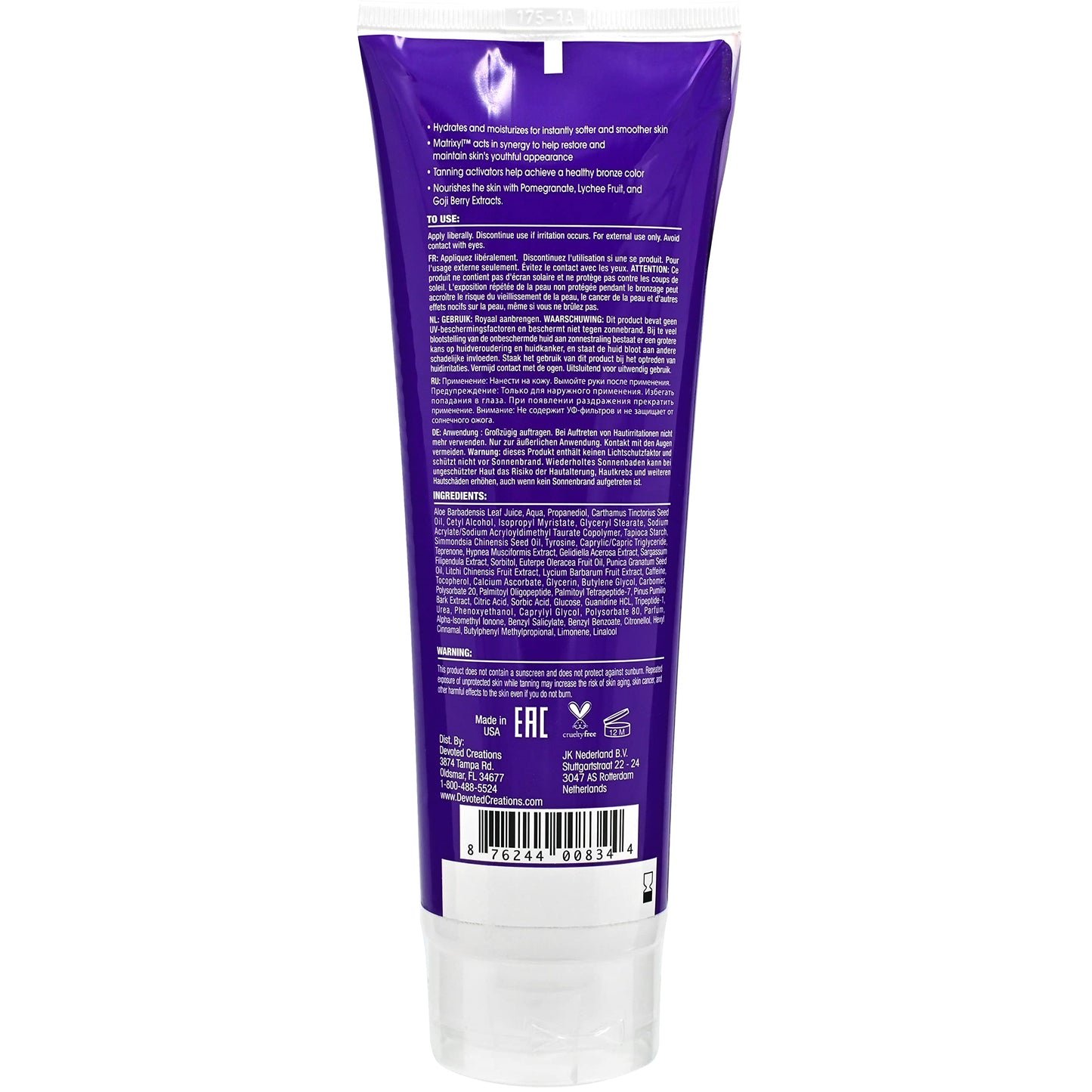 Collagenetics 2-in-1 Red Light Therapy Prep & Tanning Lotion - 8.5 oz