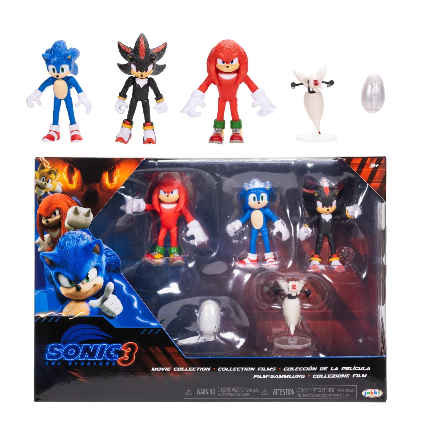 Sonic 3 Movie 2.5" Action Figures Multi-Pack – Sonic, Knuckles, Shadow, Buzz Bomber & Drone – Official Collector Toy Set