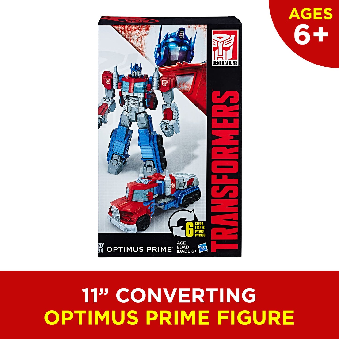 Transformers Heroic Optimus Prime 11" Action Figure - Large-Scale, Converts to Truck, Toy for Kids 6+, Amazon Exclusive
