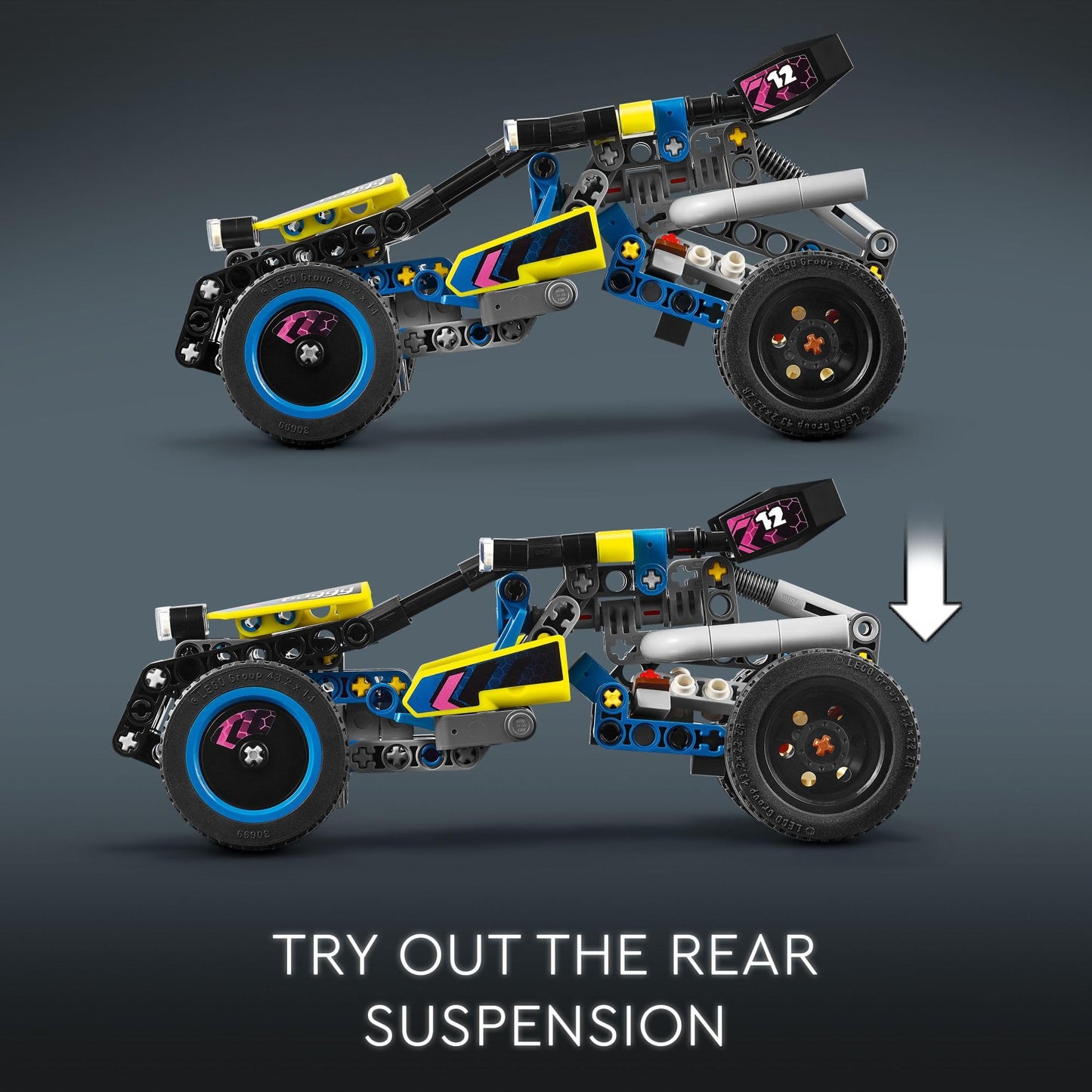 LEGO Technic Off-Road Race Buggy Toy for Kids 8+, Rally Car with Moving Engine & Working Suspension, 42164