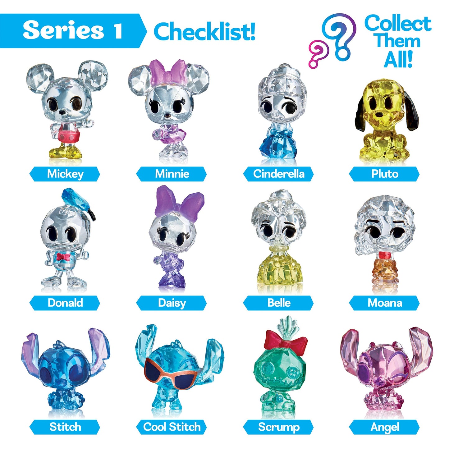 Cra-Z-Art Disney Crystal Surprise Series 1 – Mini Collectible Figures with Activity Compound, Blind Bag Toys for Kids 3+
