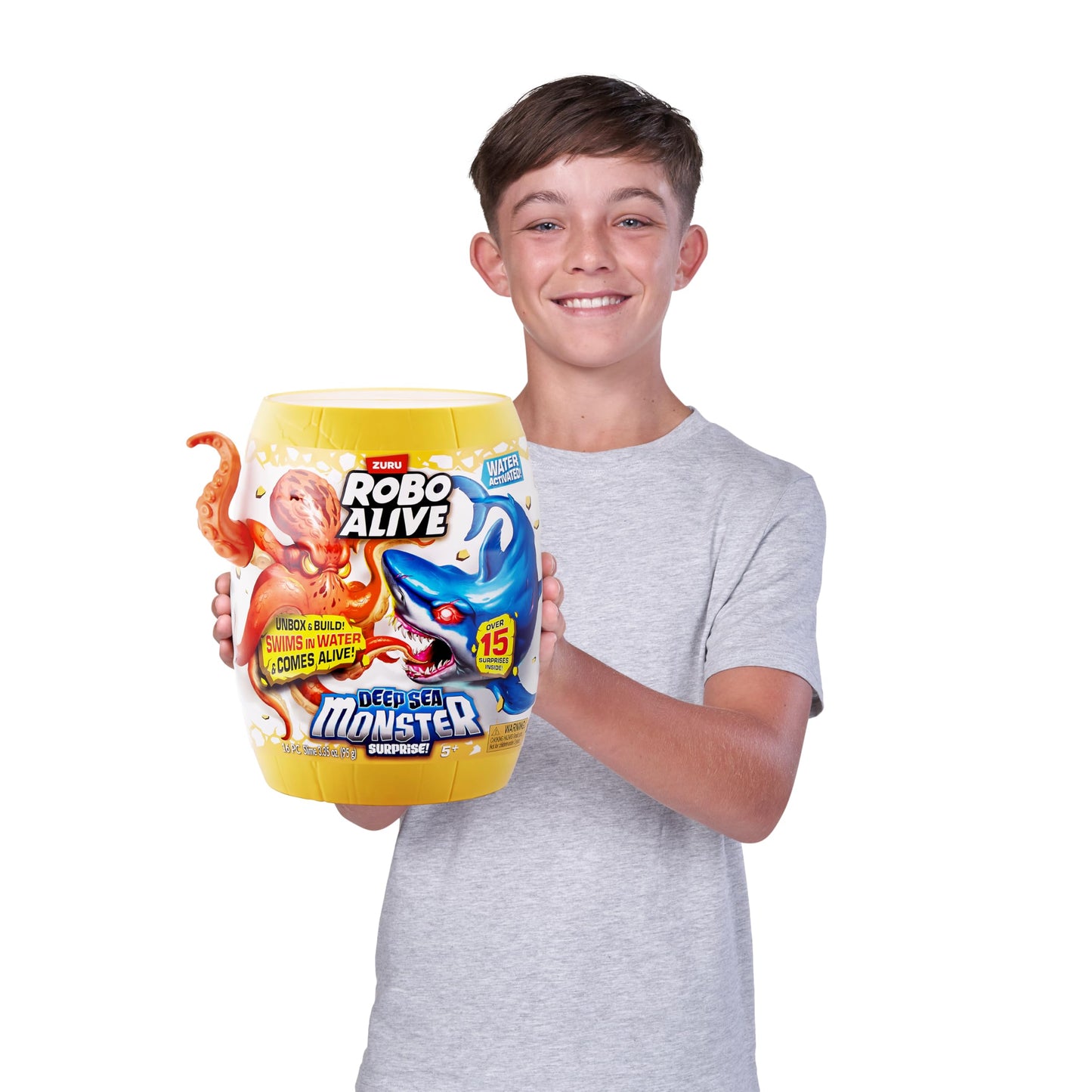 Robo Alive Deep Sea Monster Surprise (Octopus) by ZURU, Surprise Unboxing and Electronic Animal Toy for Boys