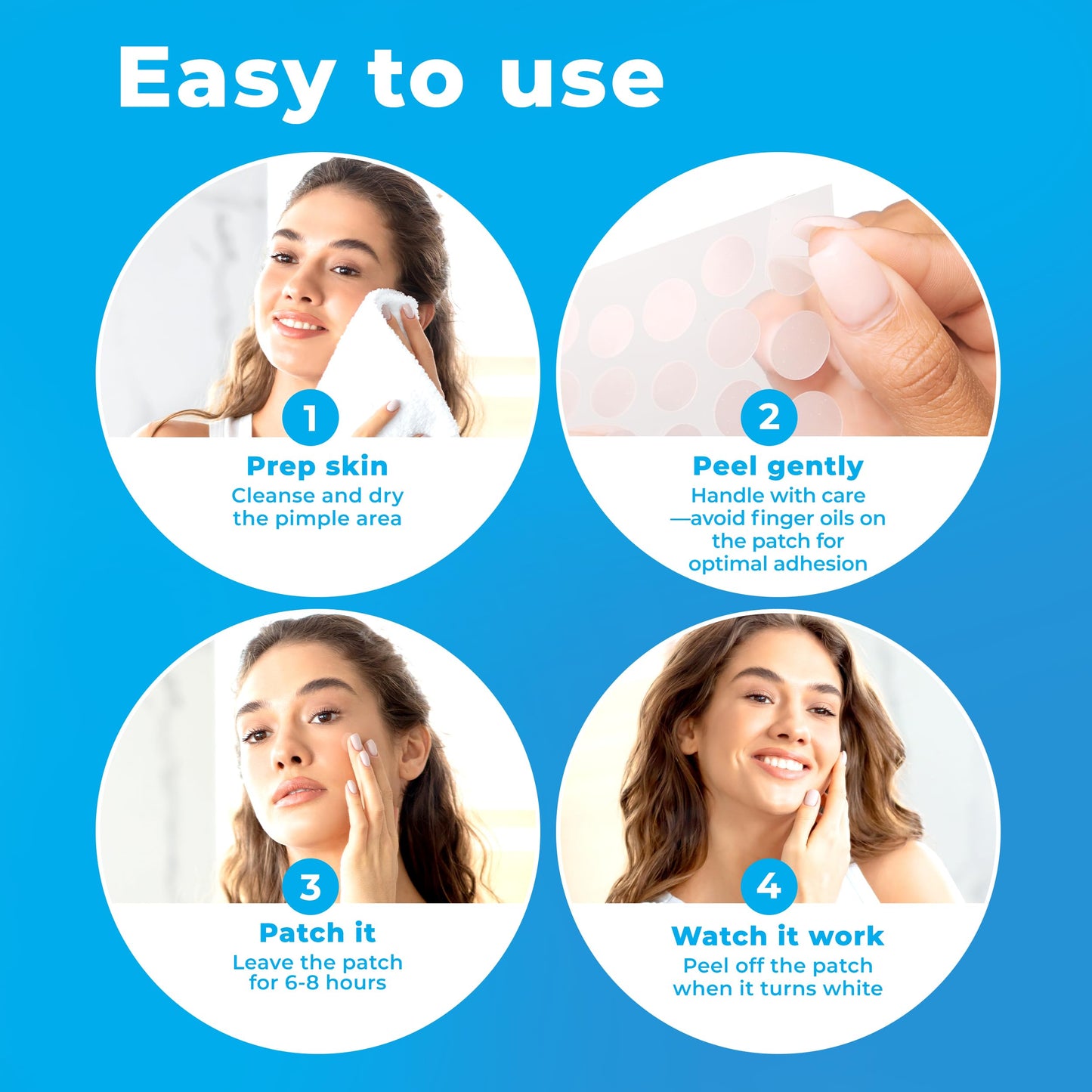 PatchRx Hydrocolloid Pimple Patches for Face (120) with Tea Tree Oil – Acne Dots & Zit Stickers for Clear Skin