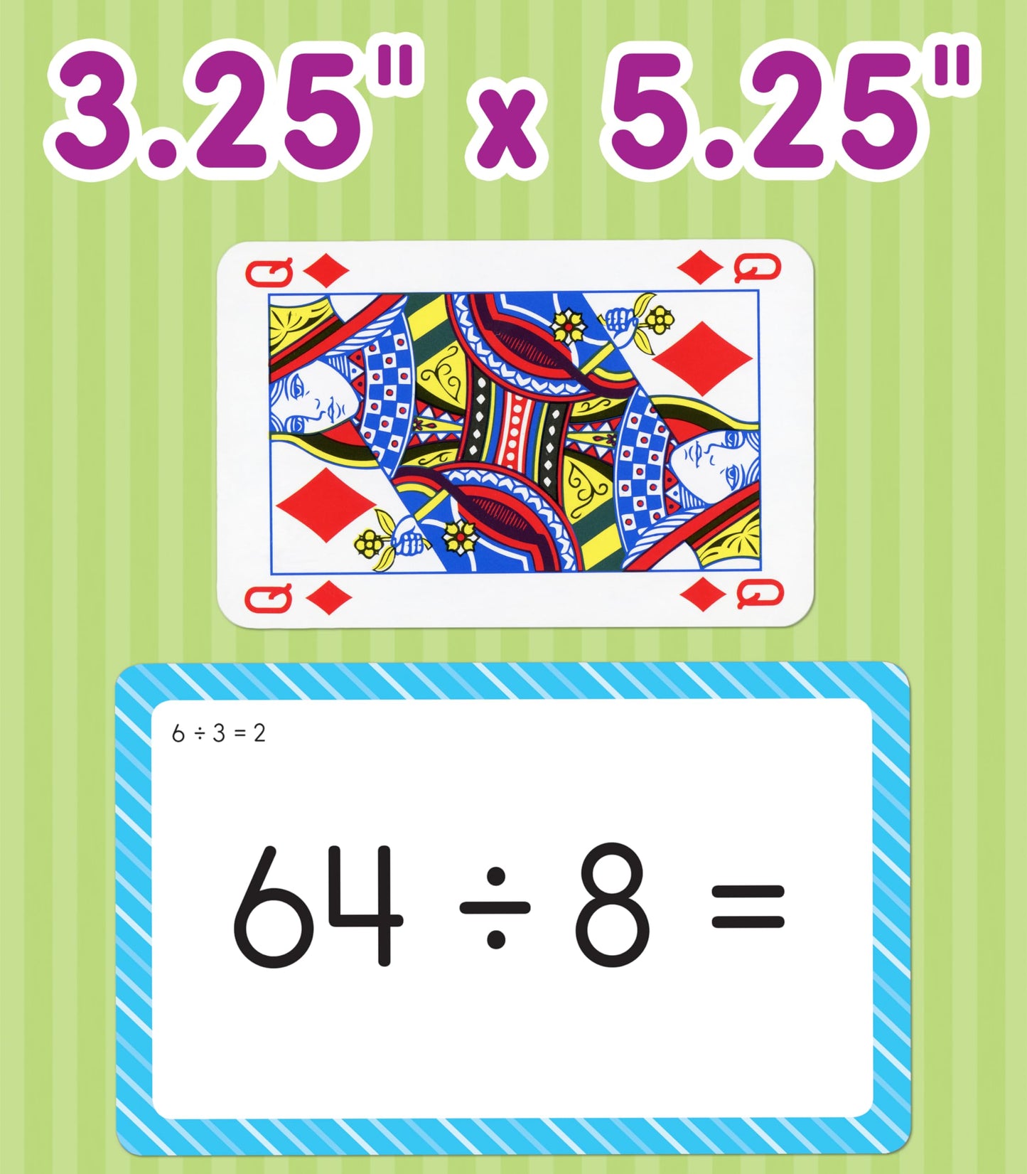 Carson Dellosa Math Flash Cards Set – Division, Fractions & Multiplication – 3rd Grade & Up, Fun Math Games for Kids Ages 8-12