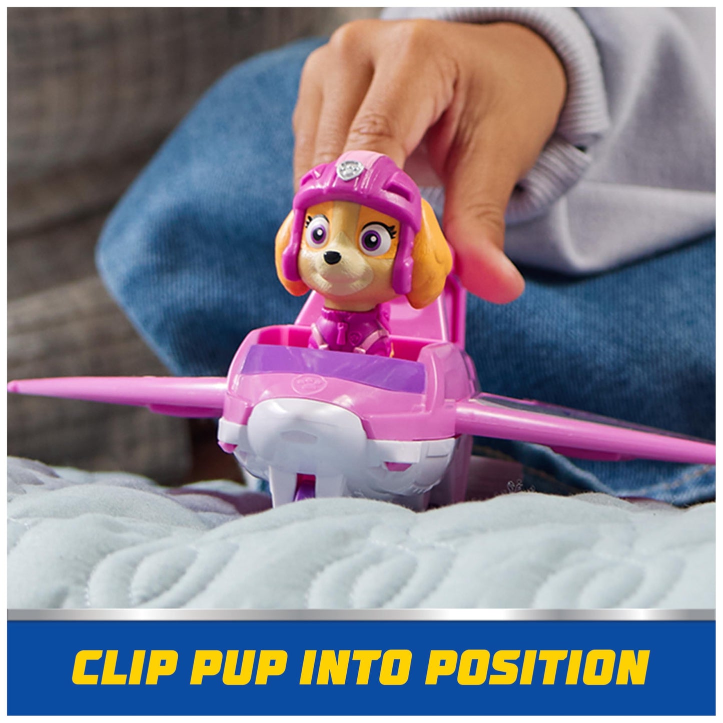 PAW Patrol: Air Rescue Skye Action Figure & Hero Claw Jet Plane with Retractable Claw, Rescue Basket & Bunny, Kids Toys for Boys & Girls Ages 3+