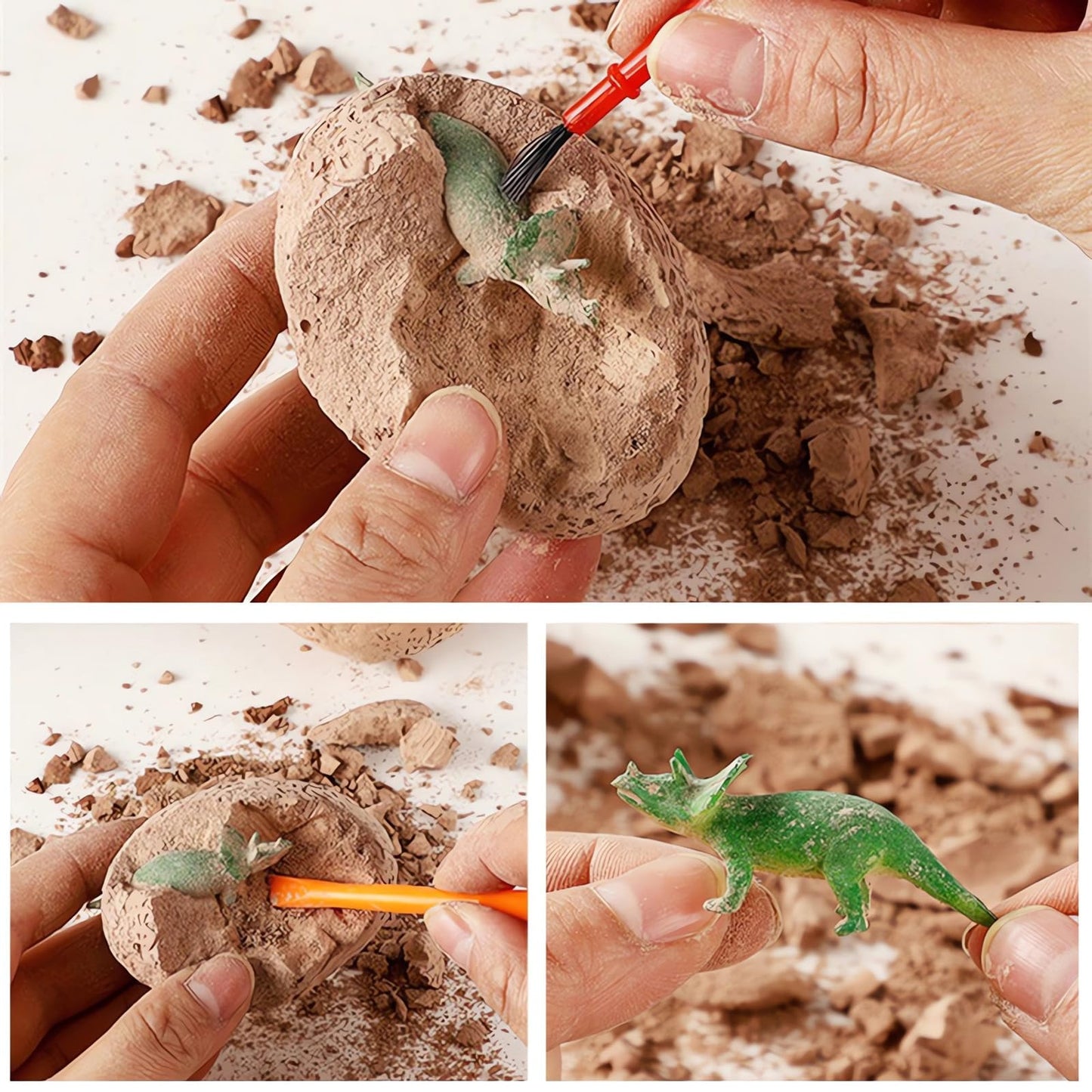 Dino Eggs Dig Kit 12-Pack – Dinosaur Excavation Science Kits for Kids 3-12, Easter Basket & Stocking Stuffer Toys for Boys & Girls