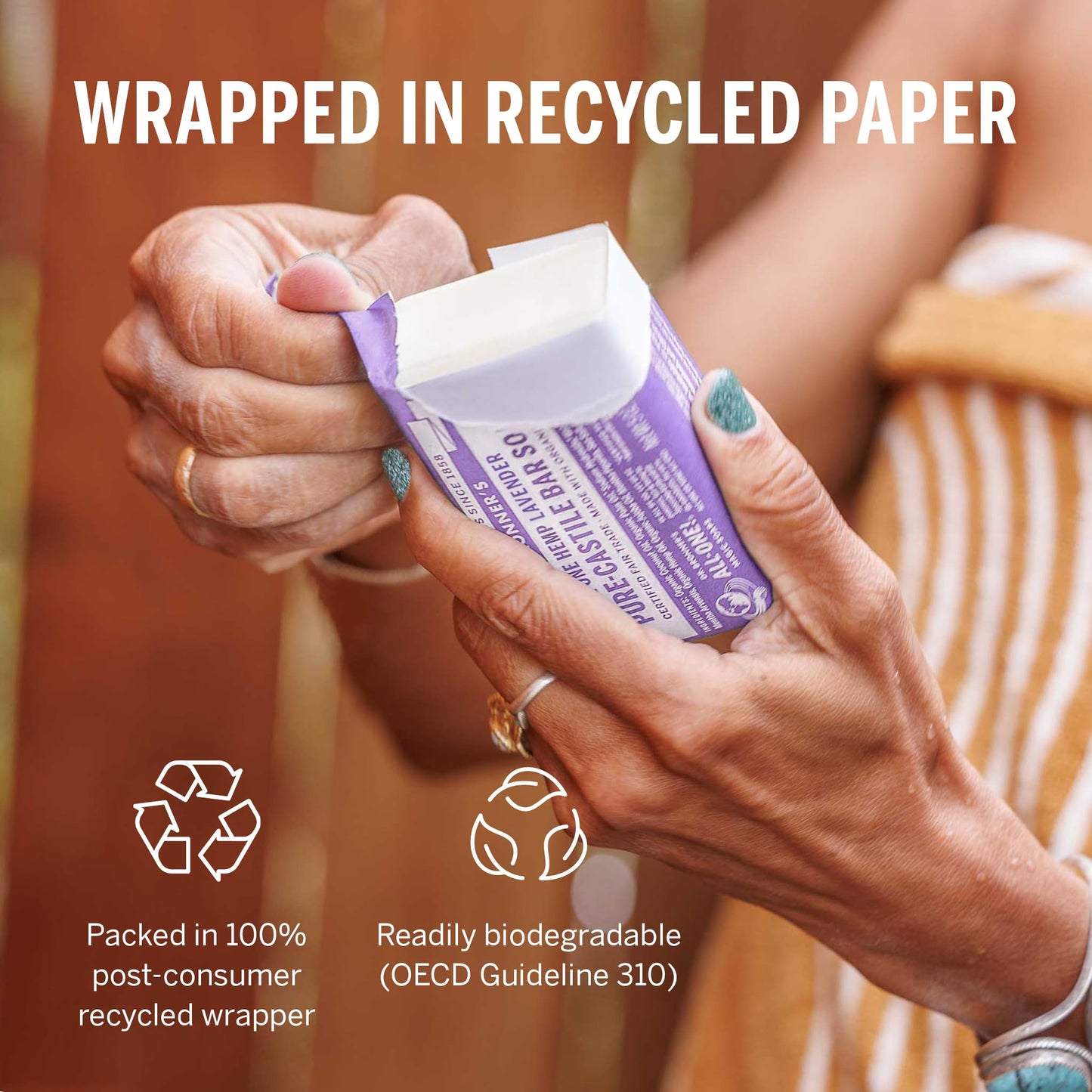 Dr. Bronner's Pure-Castile Lavender Soap Bars, 2 Pack 5oz – Vegan, Gentle on Face, Body & Hair, Made with Organic Certified Oils