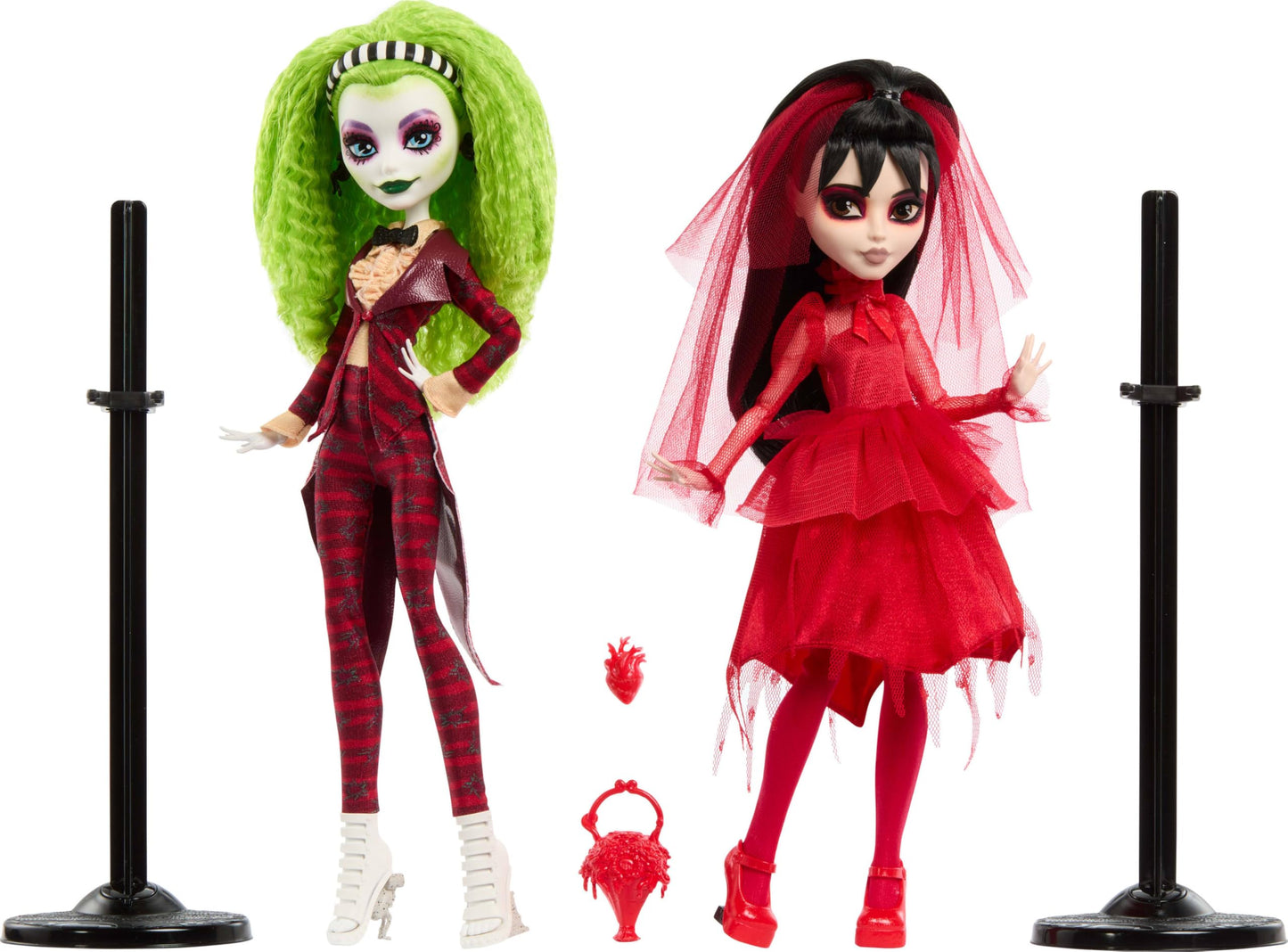 Monster High Skullector Beetlejuice 2-Pack Doll Set – Betelgeuse & Lydia Deetz with Accessories, Displayable Packaging, Amazon Exclusive