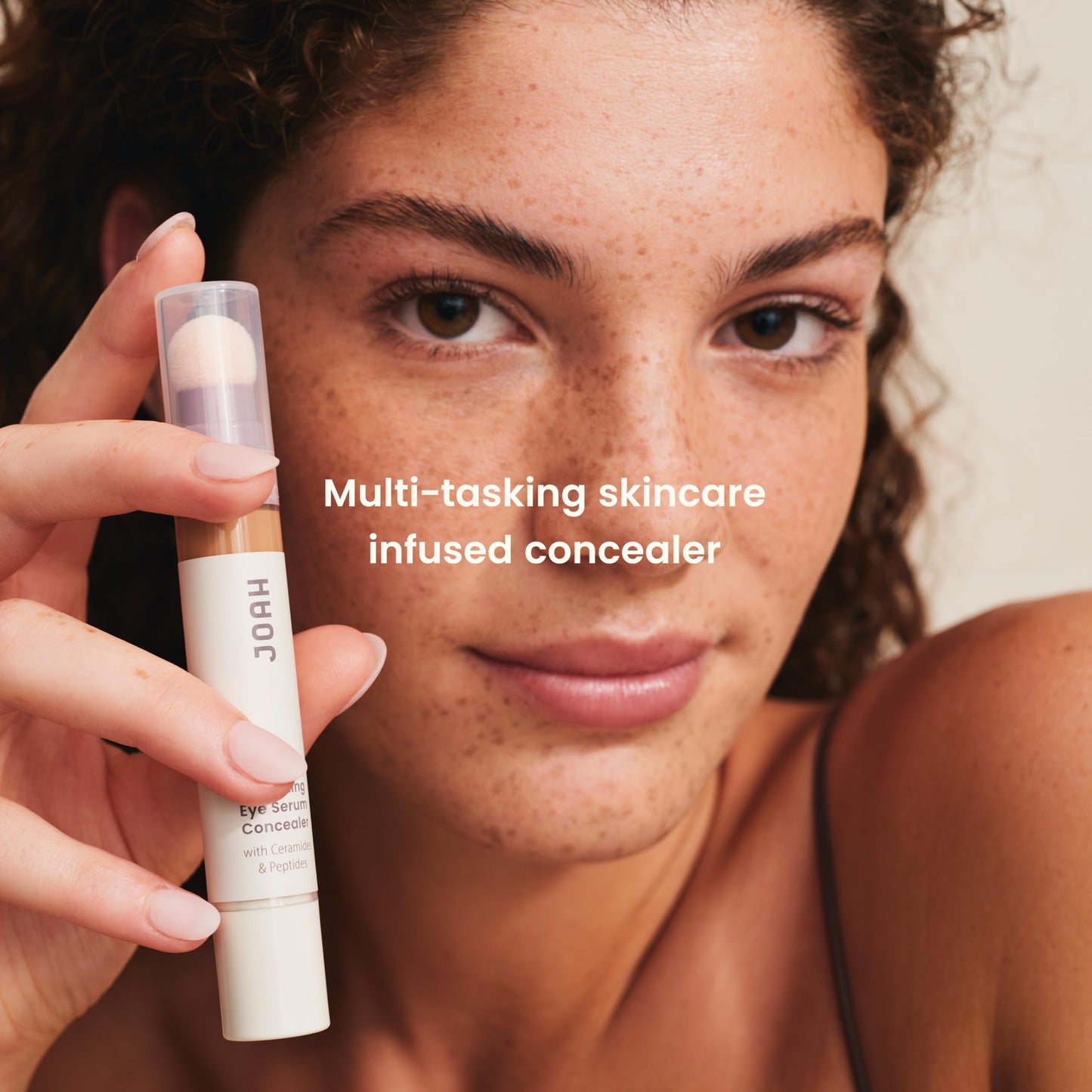 JOAH Perfect Complexion Under Eye Concealer & Hydrating Peptide Serum, Medium Coverage, Dark Circle & Puffiness Treatment, Cushion Tip