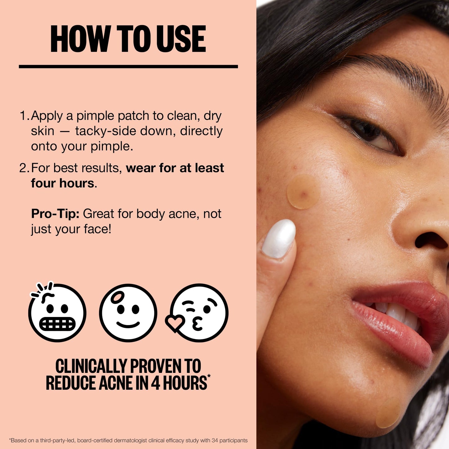 PEACE OUT Acne Healing Dots – Fast-Acting Pimple Patches with Salicylic Acid, Retinol & Aloe Vera, Clears Blemishes Overnight, 40ct