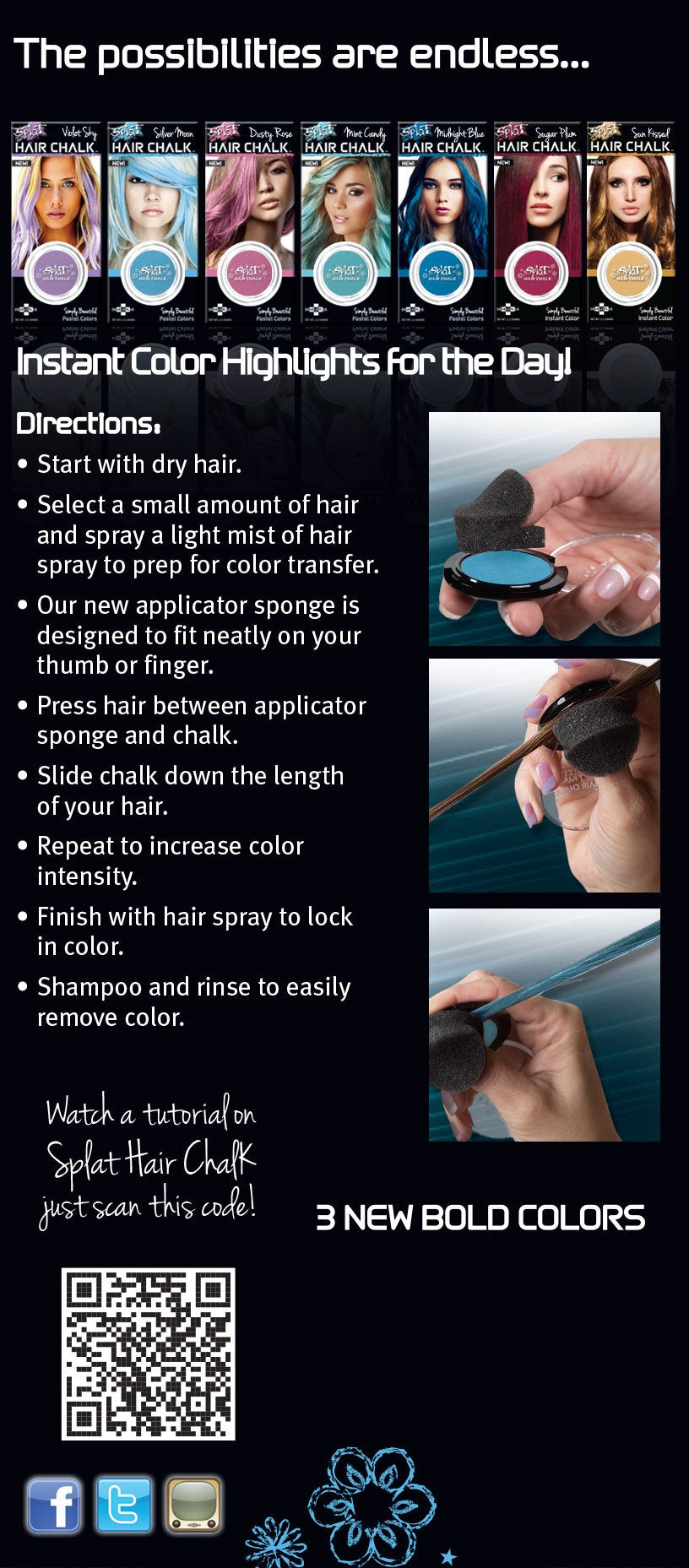 SPLAT HAIR CHALK (DUSTY ROSE)3.5 grams