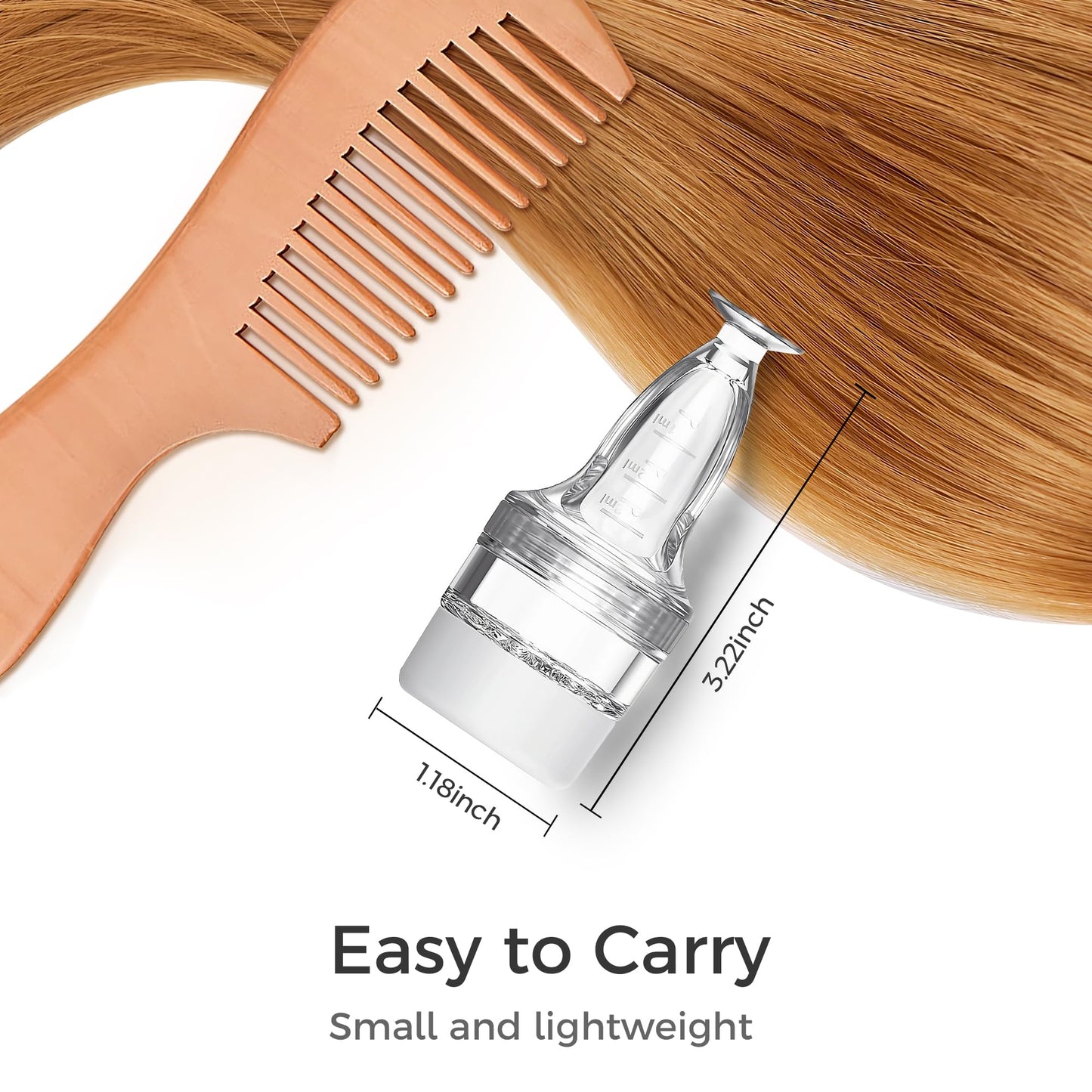 Minoxidil Applicator Brush & Comb – Precise, No-Mess Serum Applicator Tool for Scalp & Hair Growth Treatment – Easy, Quick & Efficient Use