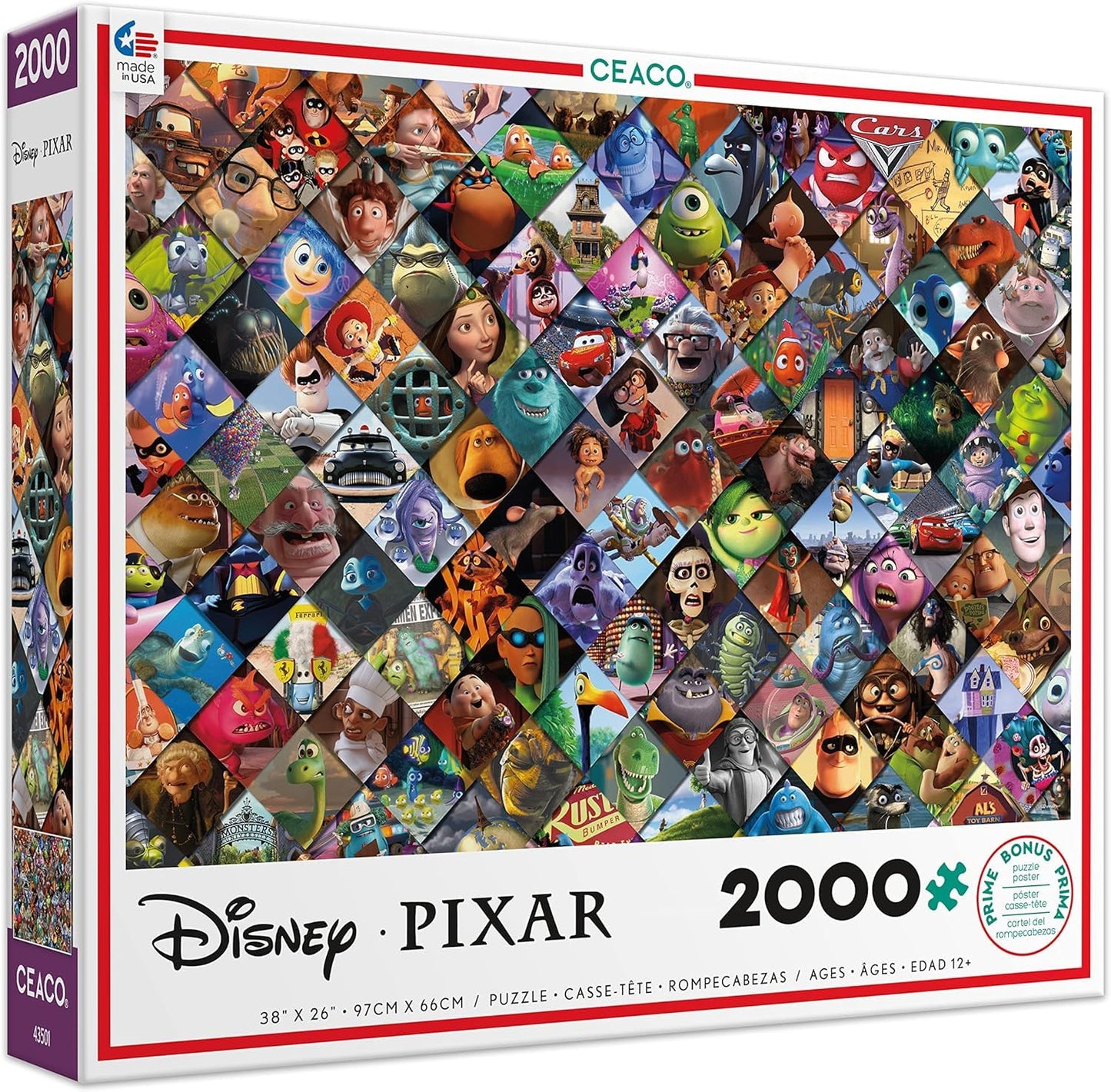 Ceaco - Disney/Pixar Clips - 2000 Piece Jigsaw Puzzle , 5"