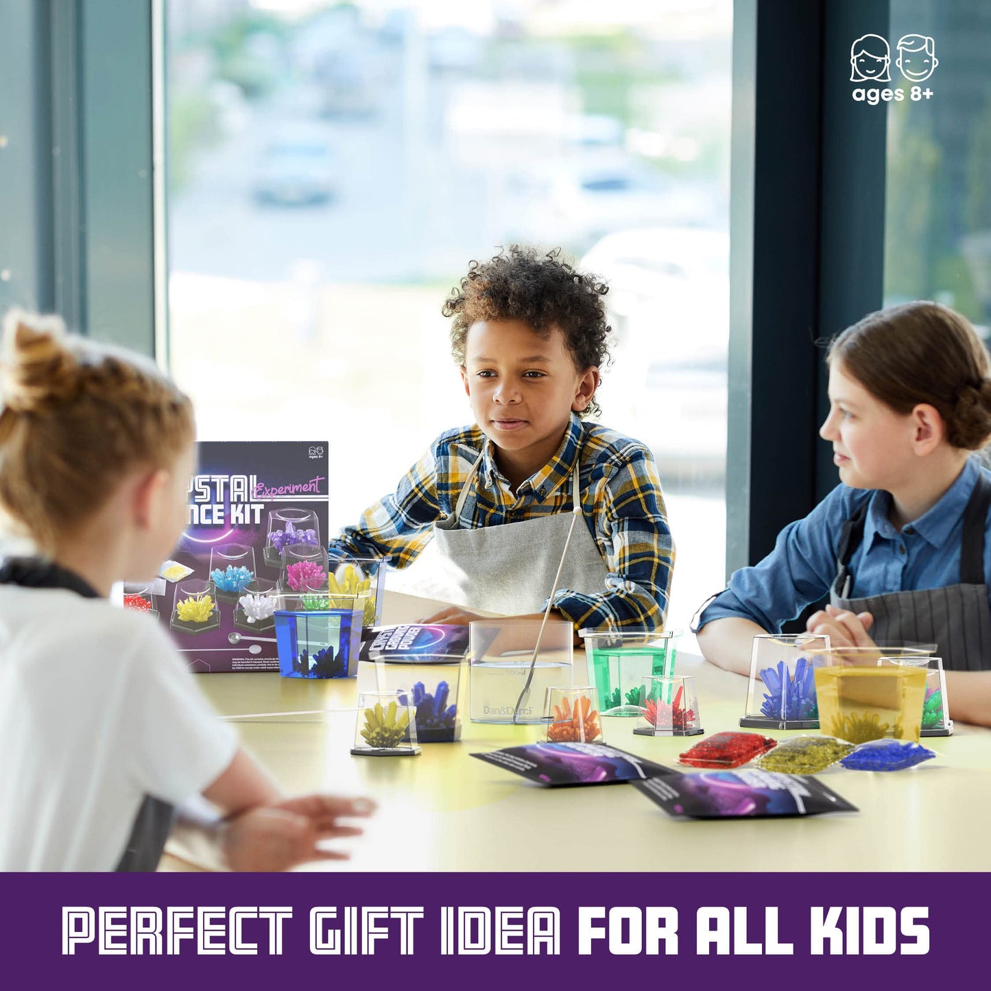 Dan&Darci Crystal Growing Kit for Kids Ages 8-14 – Science Experiment Toys & Cool Arts & Crafts Projects for Boys & Girls