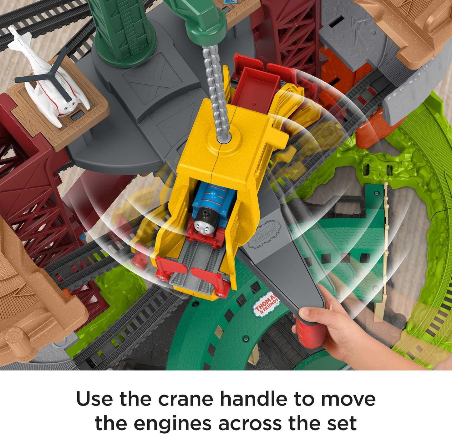 Thomas & Friends Super Tower Track Set – Multi-Level Train Playset with 3 Characters & Cranes, 2.5 Ft Tall, Preschool Toy Ages 3+ (Amazon Exclusive)
