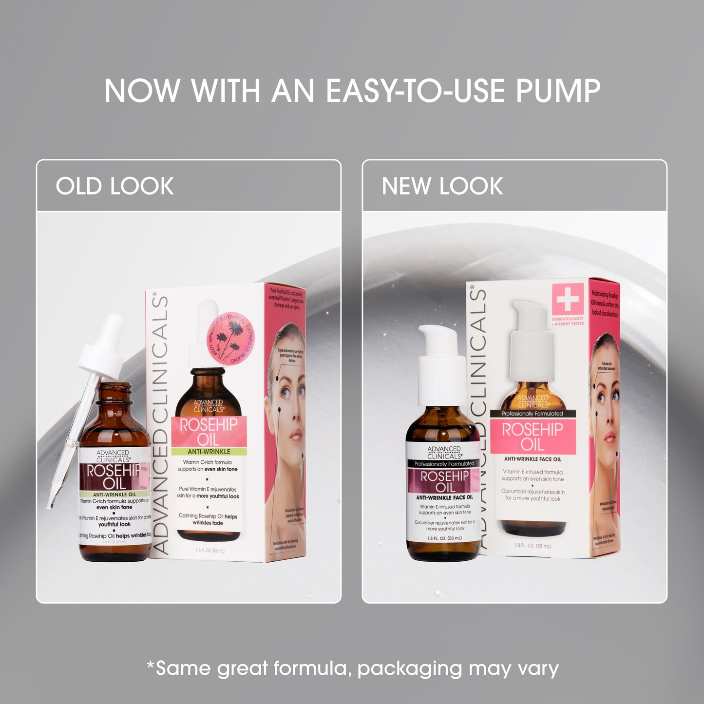 Advanced Clinicals Rosehip Oil Face Serum with Vitamin E & Botanicals – Moisturizes, Reduces Dark Spots, Wrinkles, Fine Lines, 1.8 fl oz