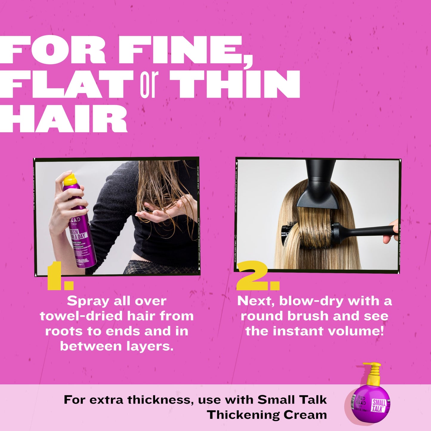 TIGI Bed Head Volumizing Hair Spray, Queen For A Day, for Thickening and Texturizing Fine Hair, 10.5 oz