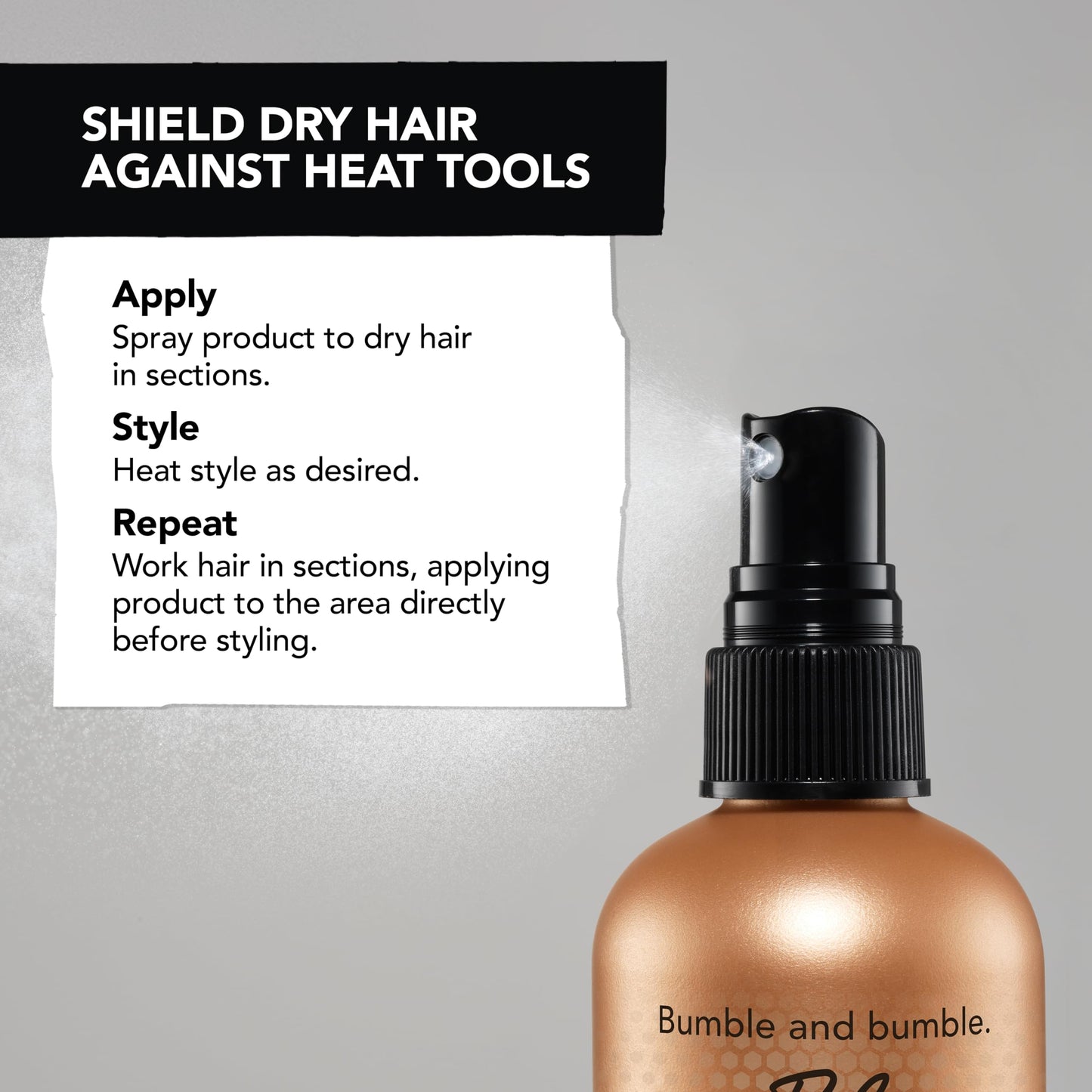 Bumble and bumble Heat Shield Thermal Protection Mist | Frizz Control & Damage Repair | Heat Protectant Spray for All Hair Types, Travel Size 2 Fl Oz