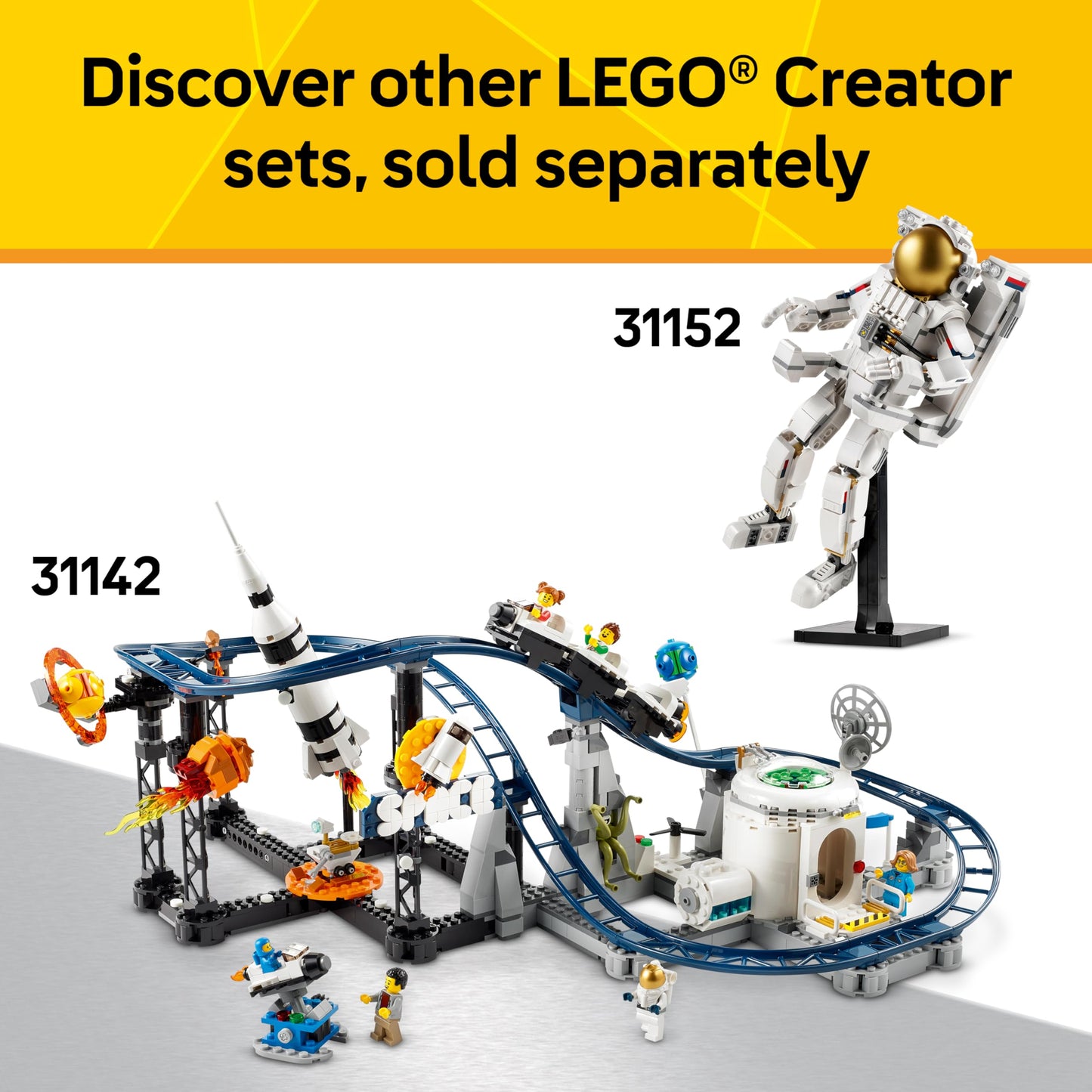 LEGO Creator 3-in-1 Space Robot 31164 Building Kit – Build Robot, Spaceship, or Space Dog – STEM Toy for Kids, Great Gift for Boys & Girls 8+
