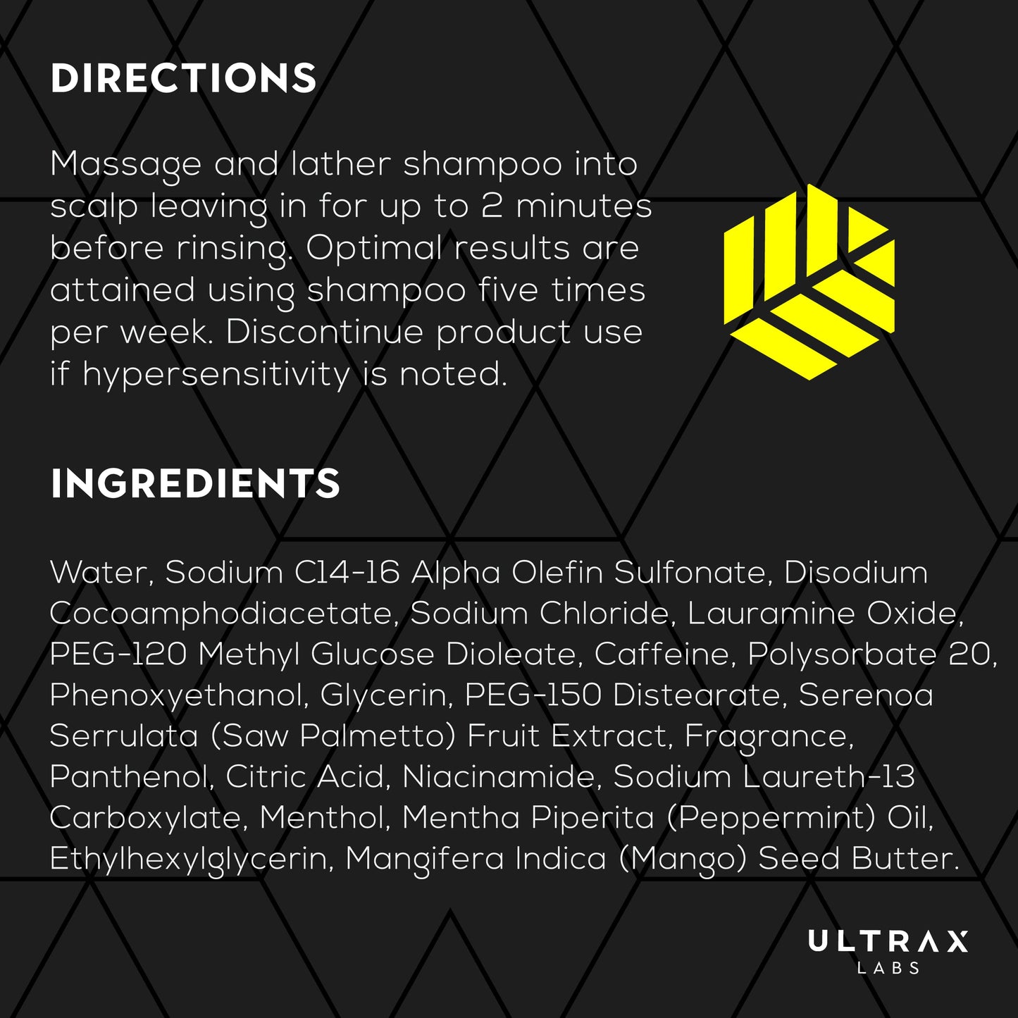 Ultrax Labs Hair Thickening Shampoo for Thinning Hair and Hair Loss - Hair Surge 8 oz for Women and Men