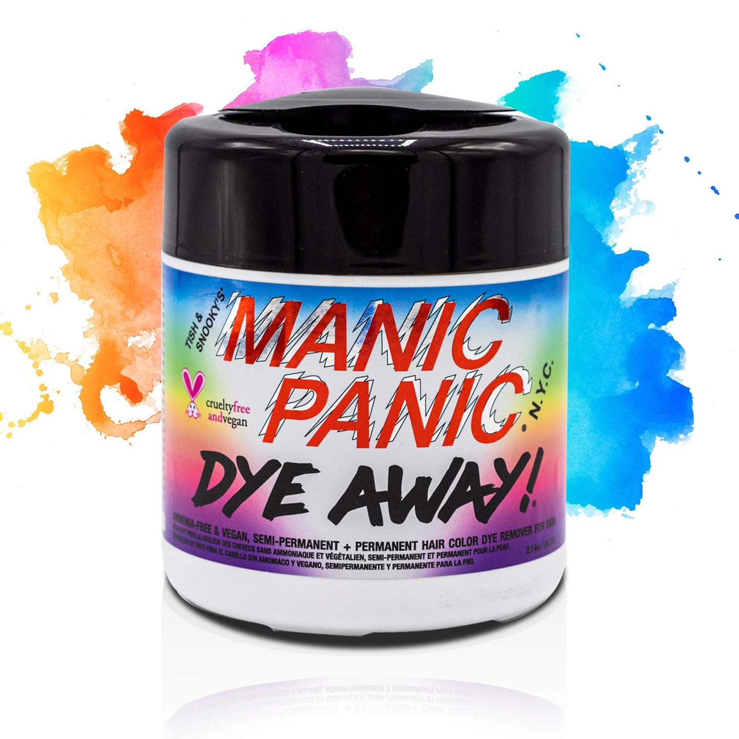 MANIC PANIC Dye Away Hair Color Remover Wipes – Ammonia-Free, Removes Semi & Permanent Dye from Skin, Vegan & Cruelty-Free, 50 Count