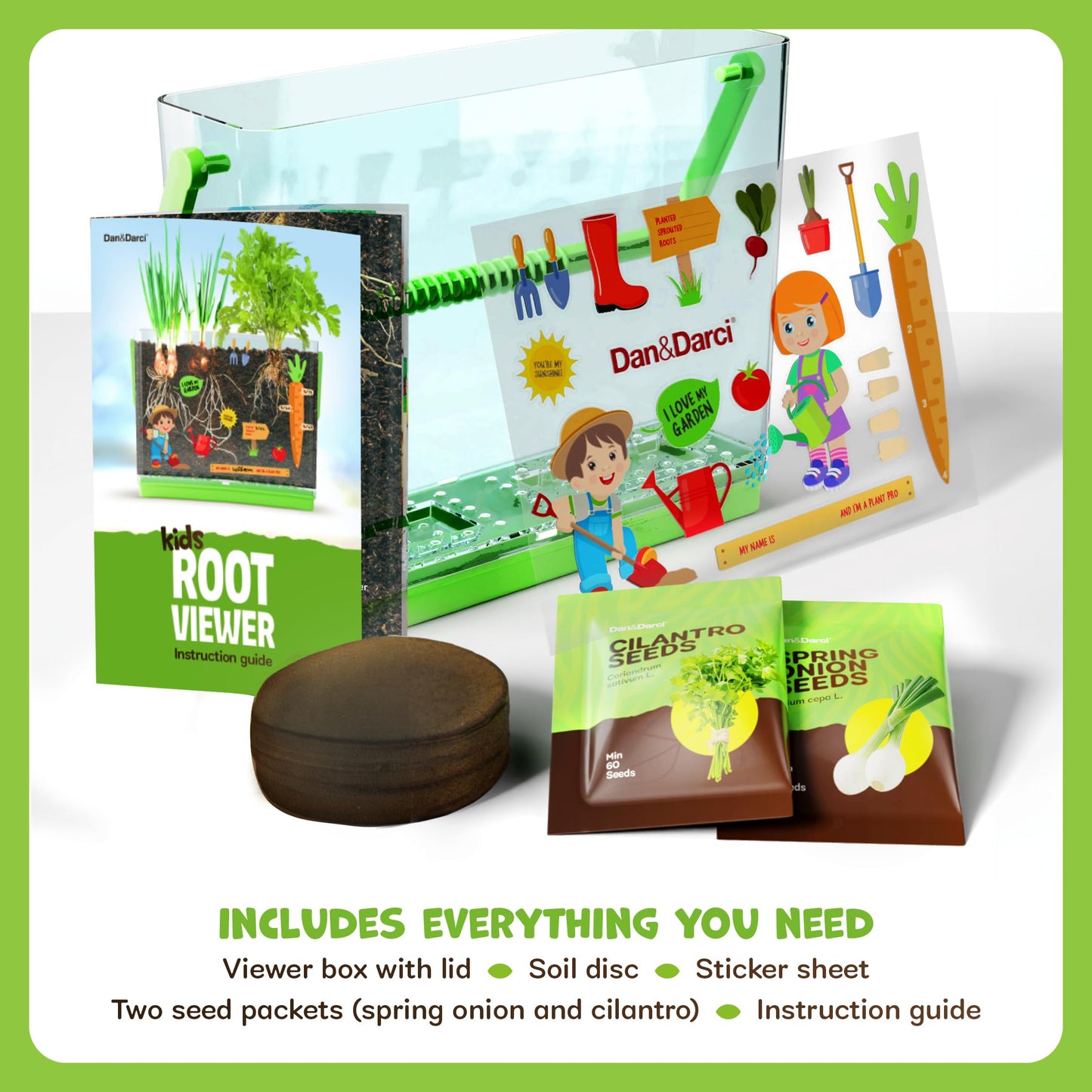Dan&Darci Root Viewer Kit for Kids – Grow Your Own Plant STEM Science & Craft Toy for Boys & Girls Ages 4-8 | Birthday & Christmas Gift