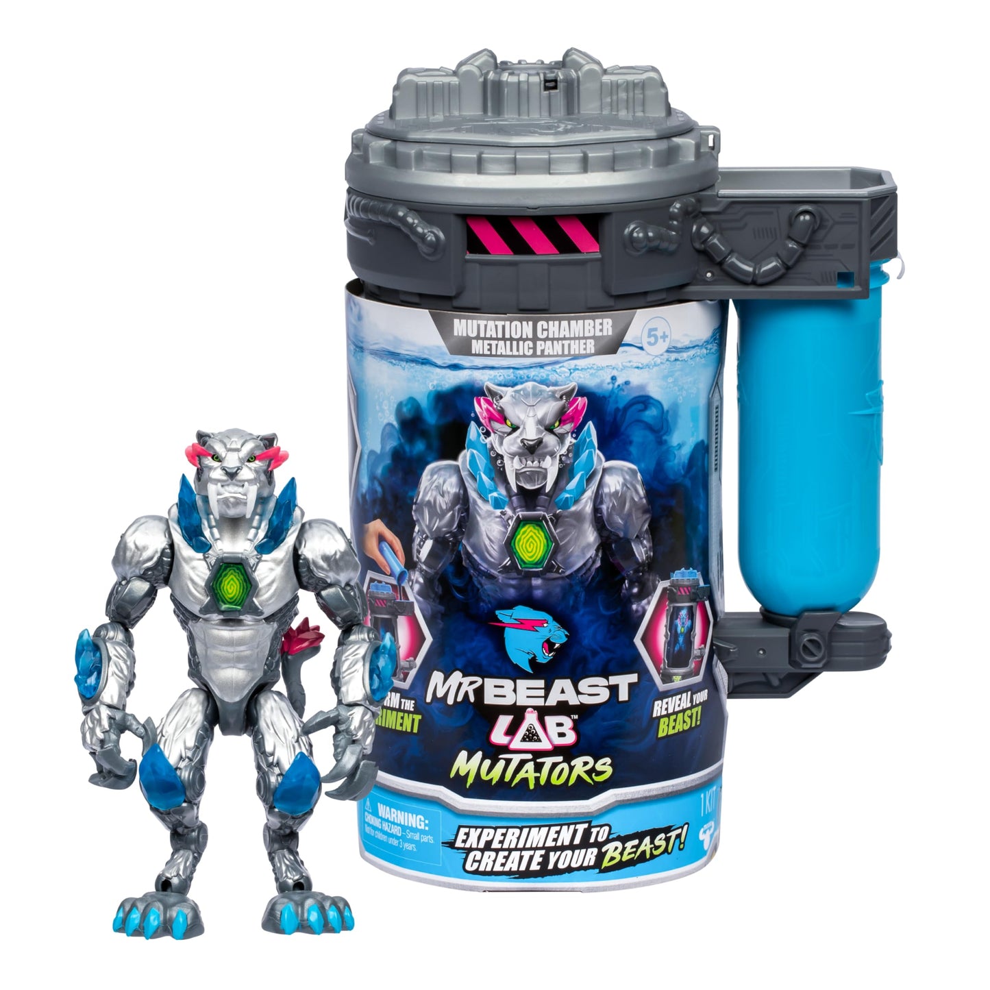 MrBeast Lab Mutators, Mutate The Ultimate Beast Mutators. Perform The Experiment, Release a MrBeast Metallic Panther Action Figure. 3 to Collect!