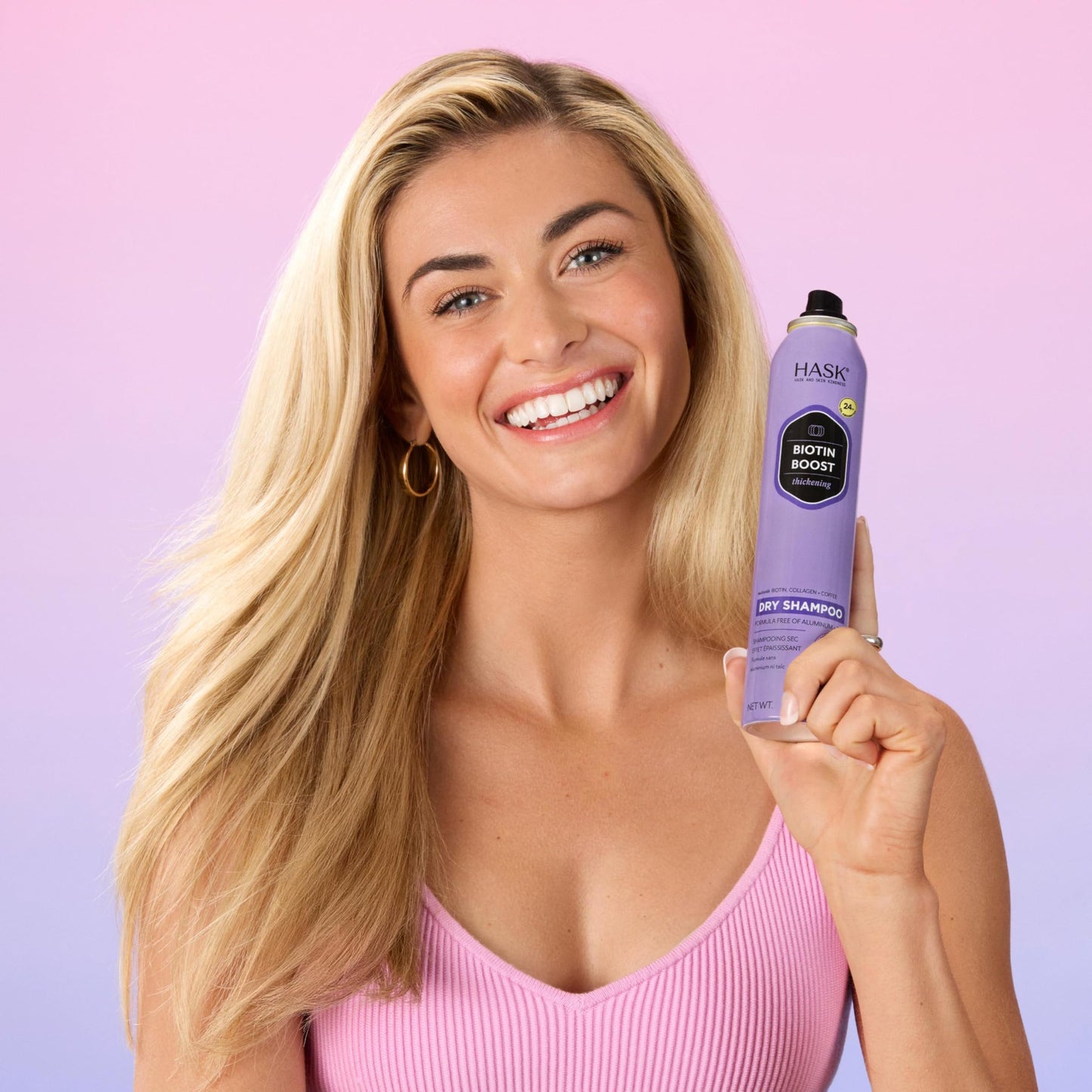 HASK Biotin Boost Thickening Dry Shampoo – Absorbs Oil, Adds Volume & Lift, Strengthens Strands, No Sulfates or Parabens, Cruelty-Free – 8.1oz