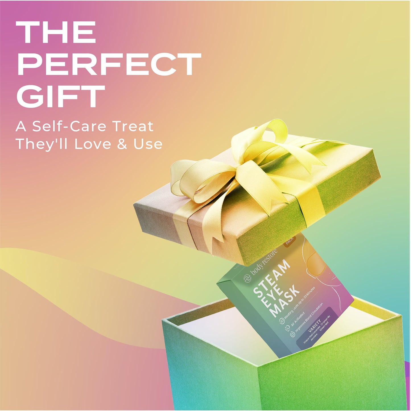 Body Restore Heated Eye Mask 5 Pack – Self-Heating Warm Compress for Dry Eyes, Relaxation, Stye Treatment, Gifts & Stocking Stuffers