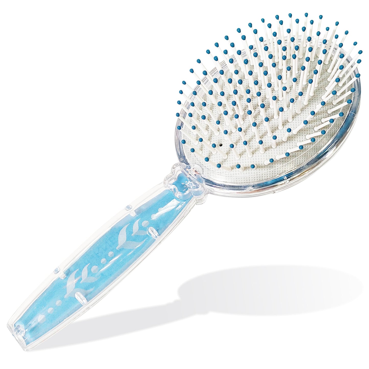 LUV HER Disney Frozen II Girls Snowflake Confetti One Hair Brush featuring Elsa, Silver - Ages 3+