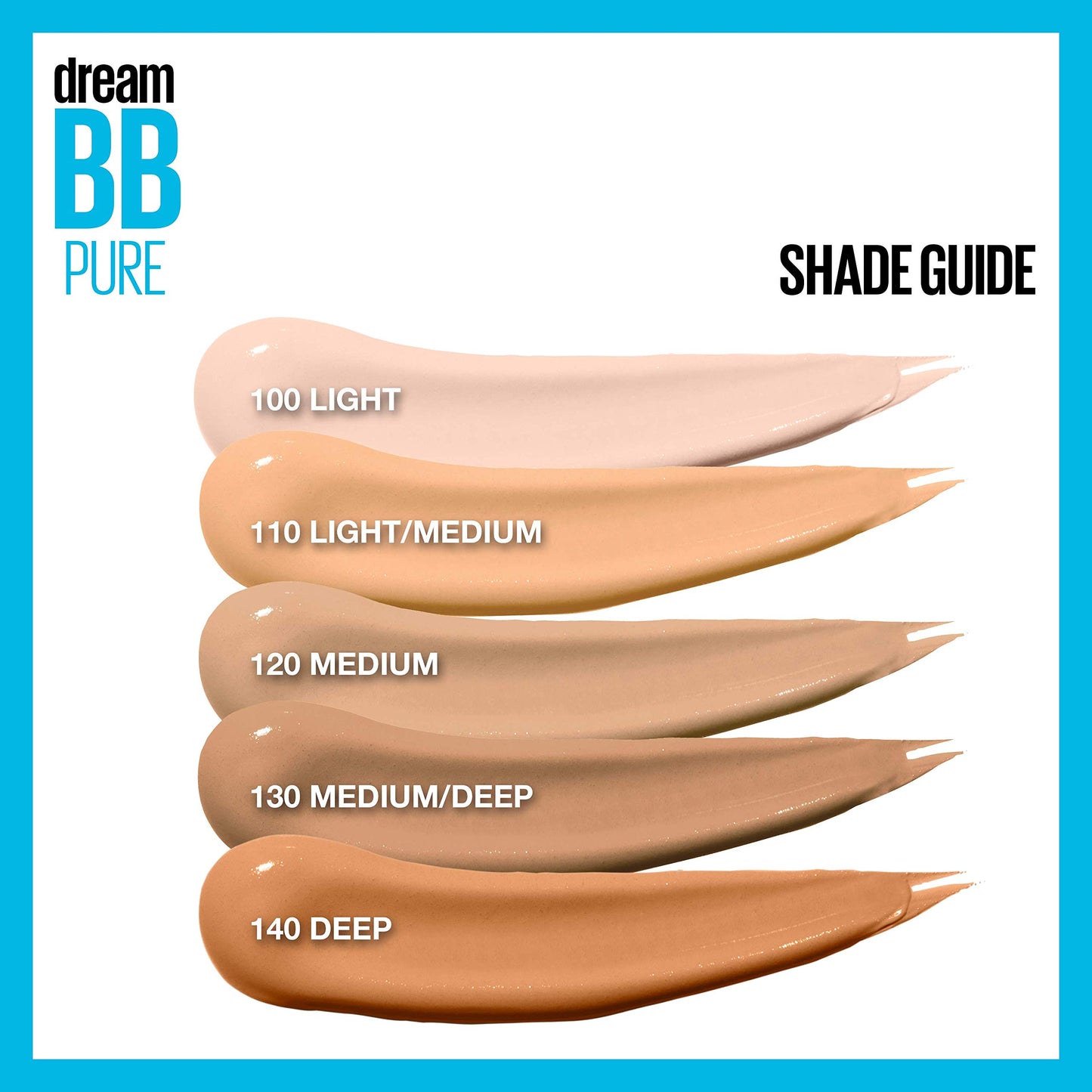 Maybelline Dream Pure BB Cream, 8-in-1 Skin Perfecting Beauty Balm with 2% Salicylic Acid, Oil-Free Sheer Tint for Acne-Prone Skin, Medium, 1 Count