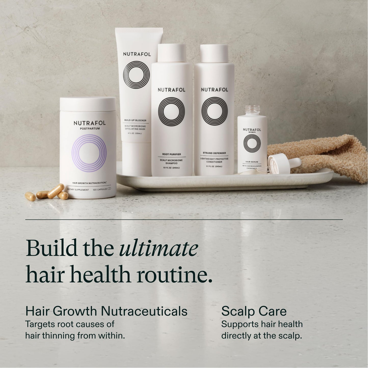 Nutrafol Postpartum Hair Growth Supplements, Clinically Tested for Visibly Thicker Hair and Less Shedding, Breastfeeding-friendly - 1 Month Supply