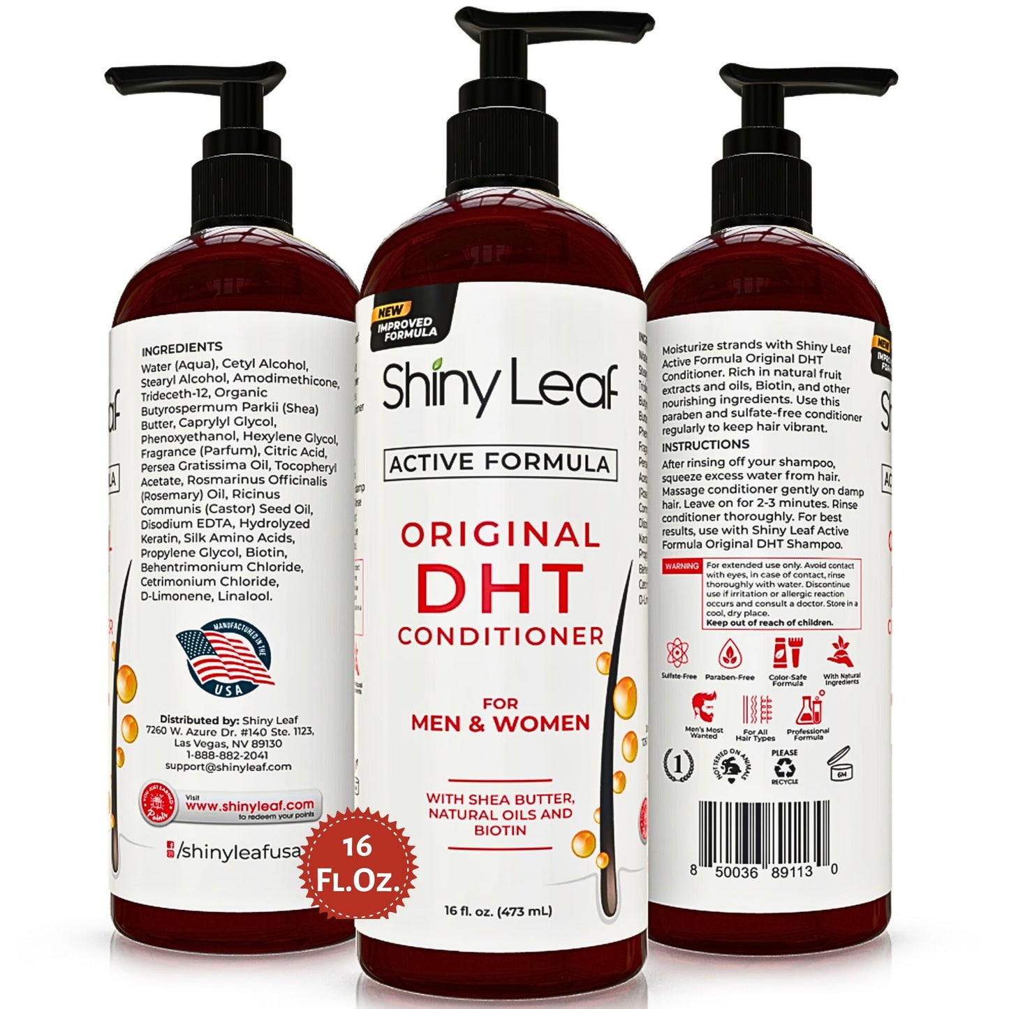 DHT Blocker Conditioner with Rosemary Leaf Oil for Hair Growth, Softer & Smoother Hair, Paraben & Sulfate Free, 16 oz